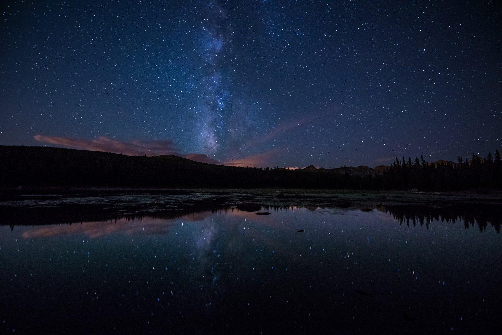 Lake At Night Stars HD Wallpaper, Background Image