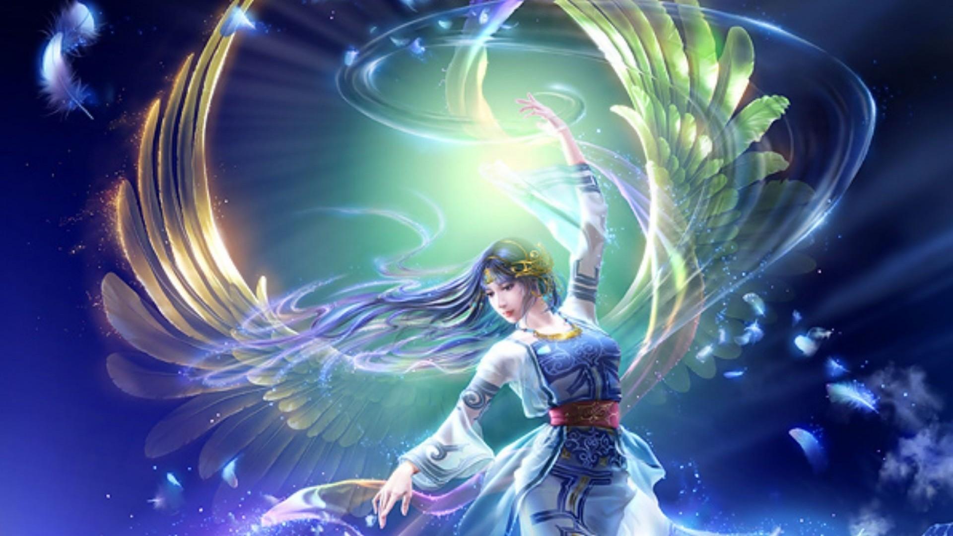 Fantasy Angel Of Light Desktop Background, Wallpaper13.com