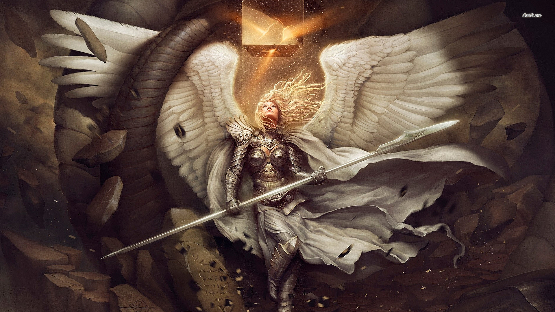 Blonde warrior angel wallpaper wallpaper
