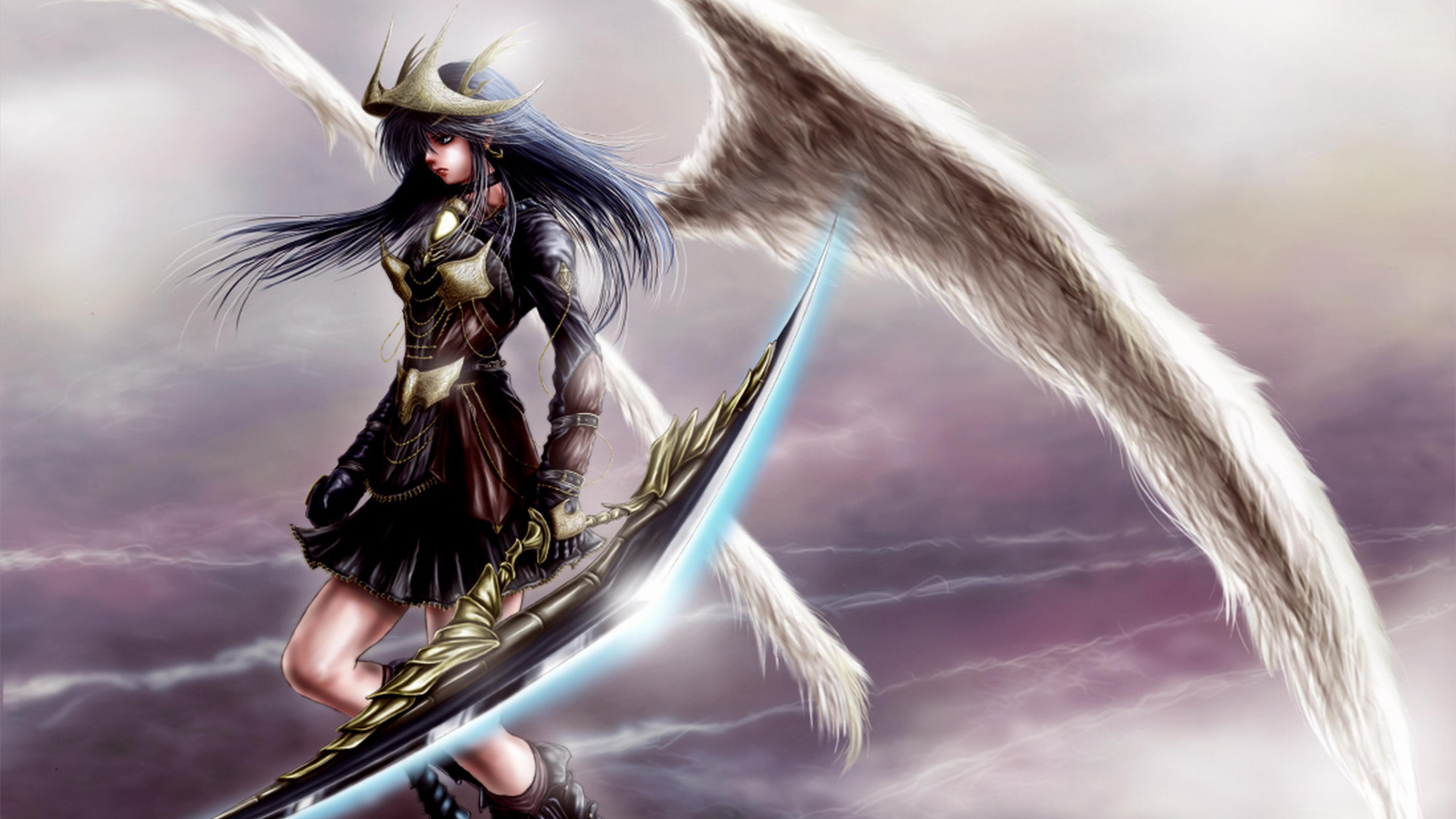 Angel Warrior 4k Ultra HD Wallpaper. Background Imagex2160