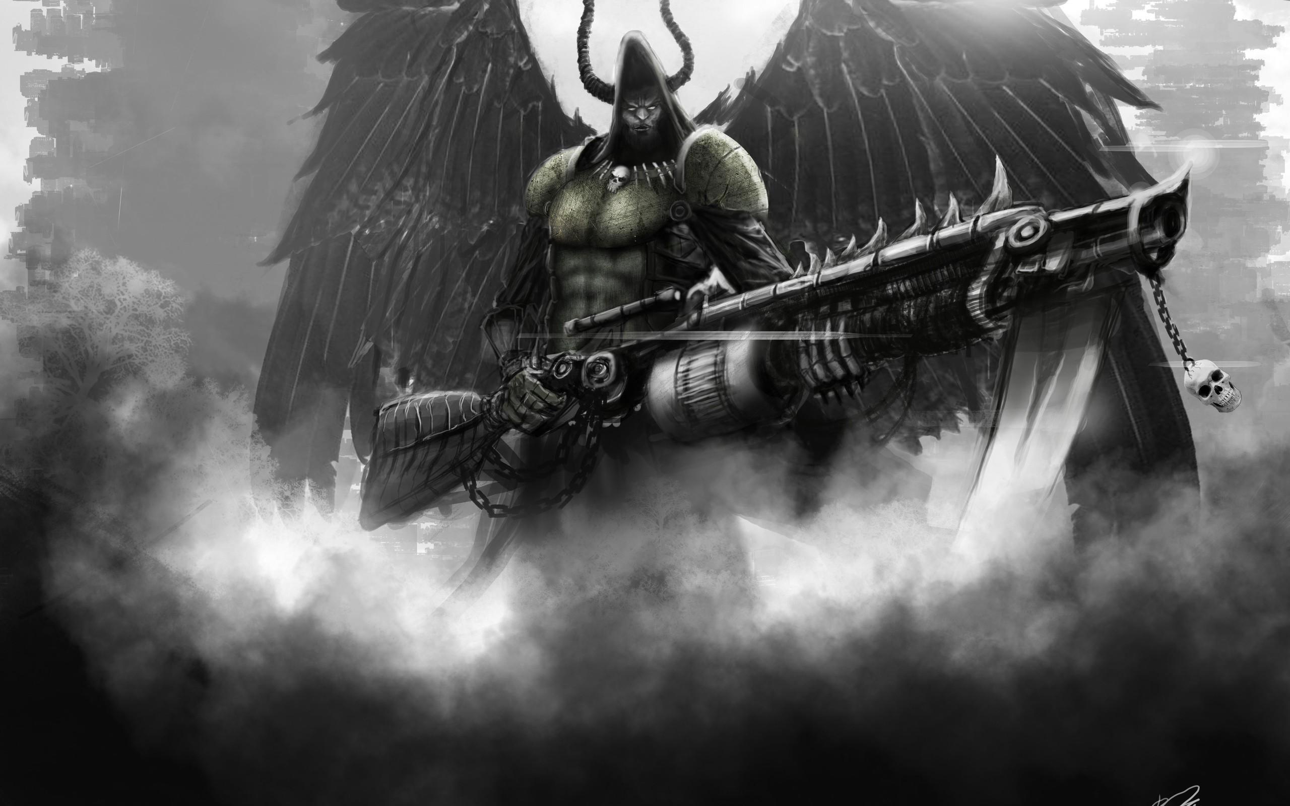 Weapons, Dark, angel, Warrior Humor Wallpaper, Man, best Humor Image