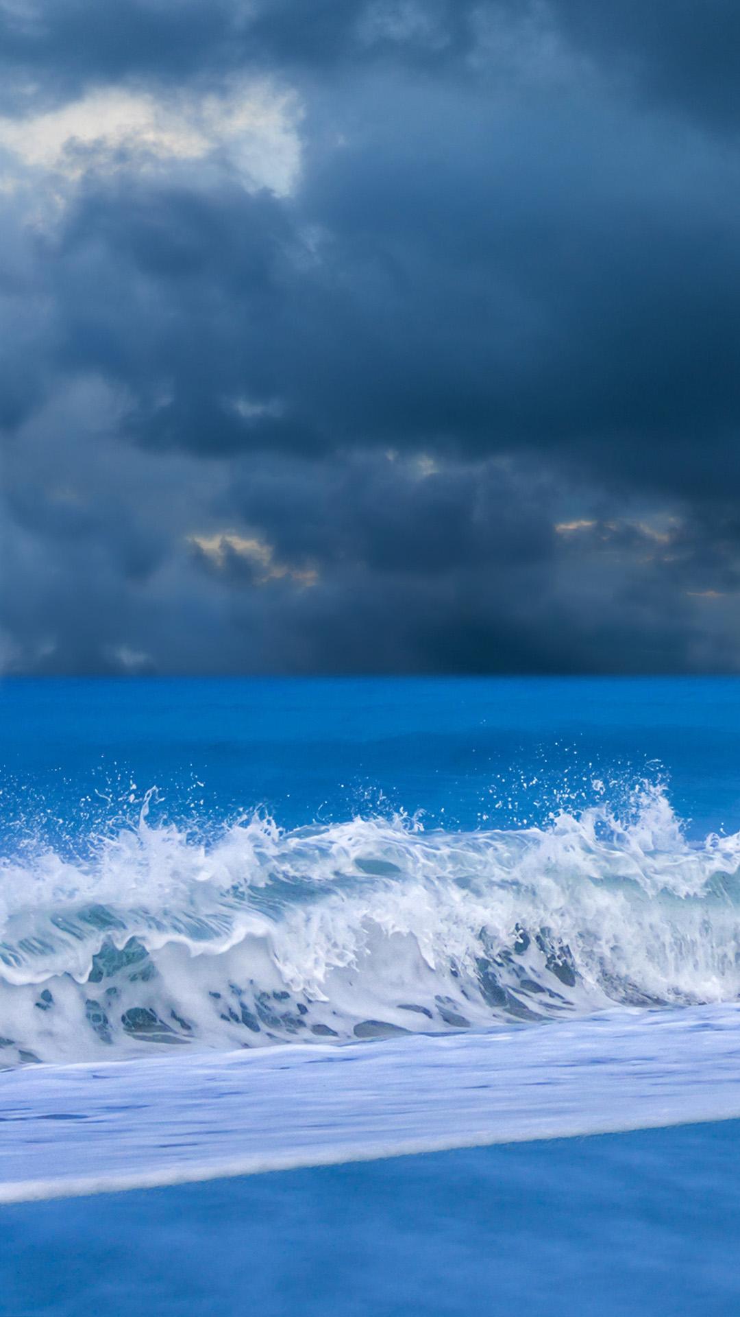 Beautiful waves beach Android wallpaper HD wallpaper