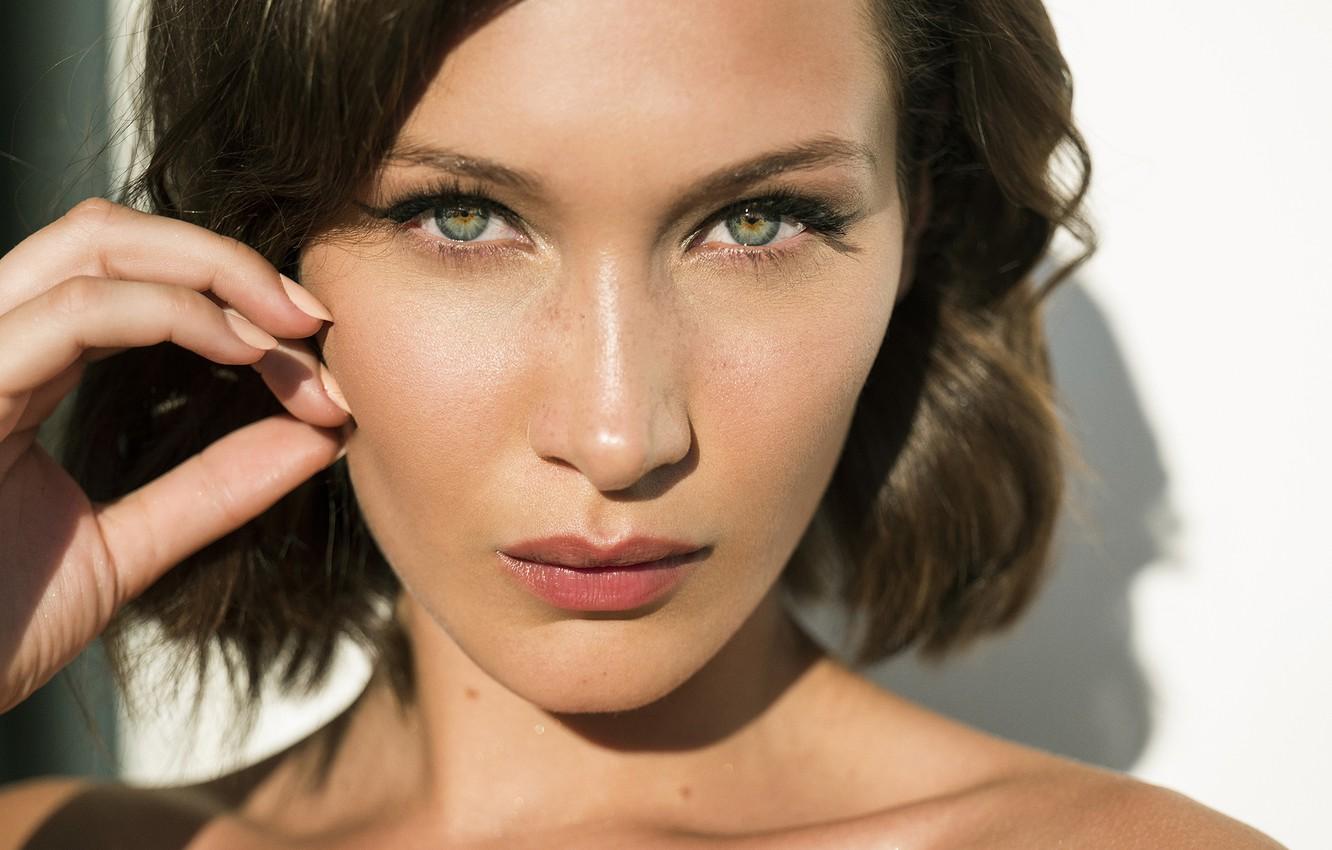 Wallpaper eyes, look, girl, face, model, Bella Hadid image