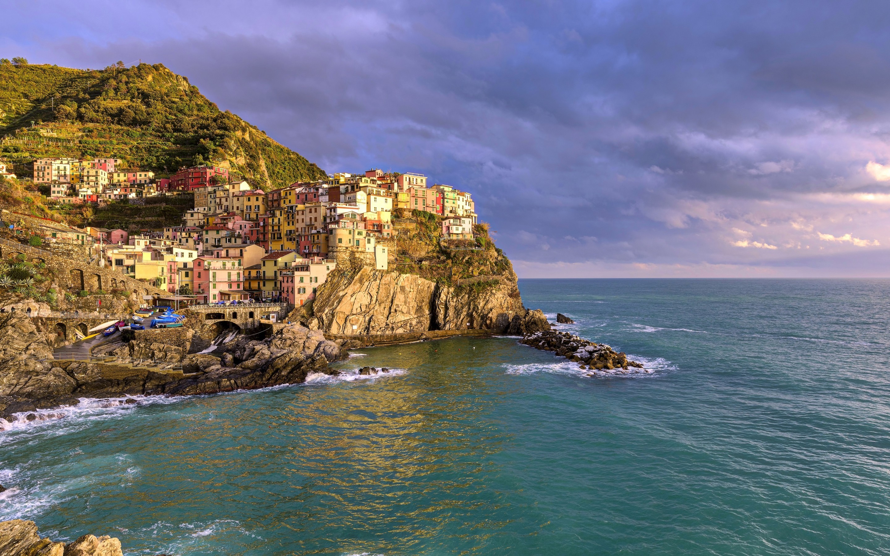 Download 2880x1800 Cinque Terre, Italy, Holiday, Tourism, Vacation