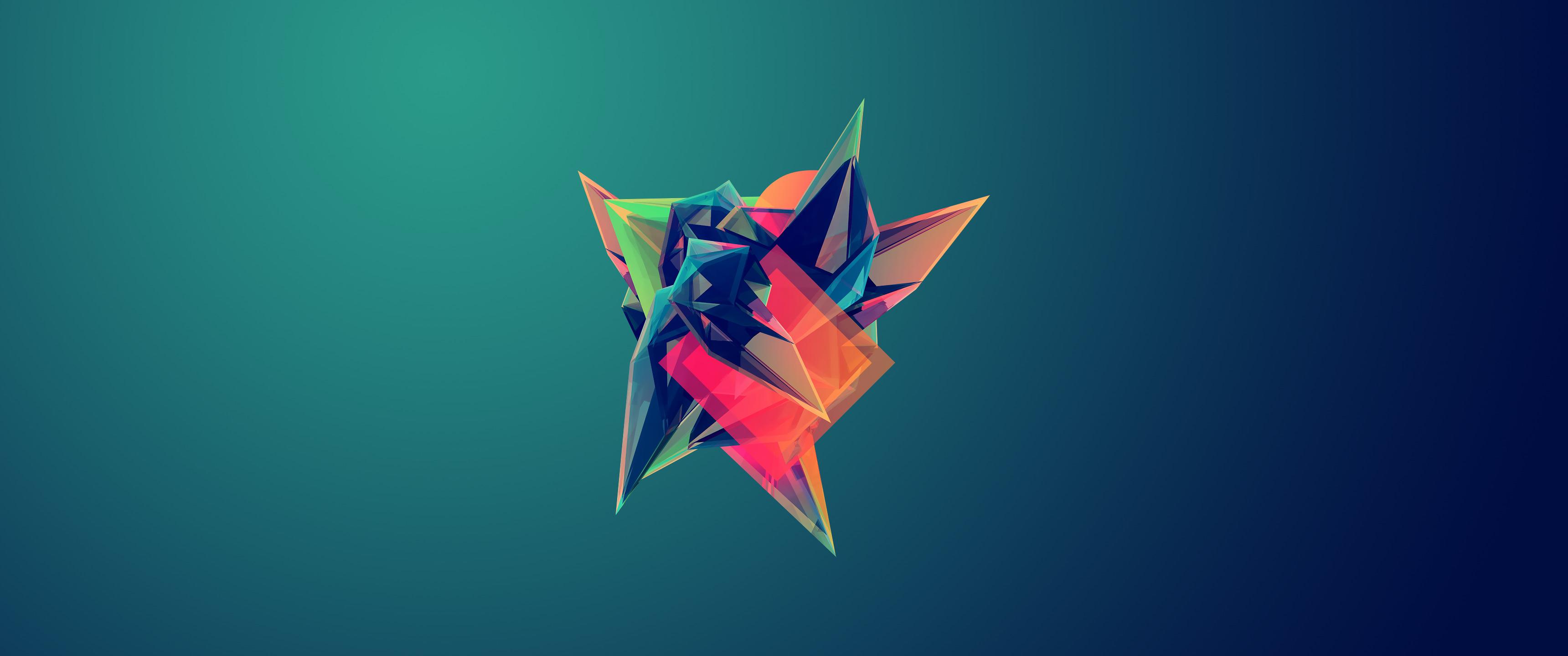 abstract 3D gradient digital art wallpaper and background
