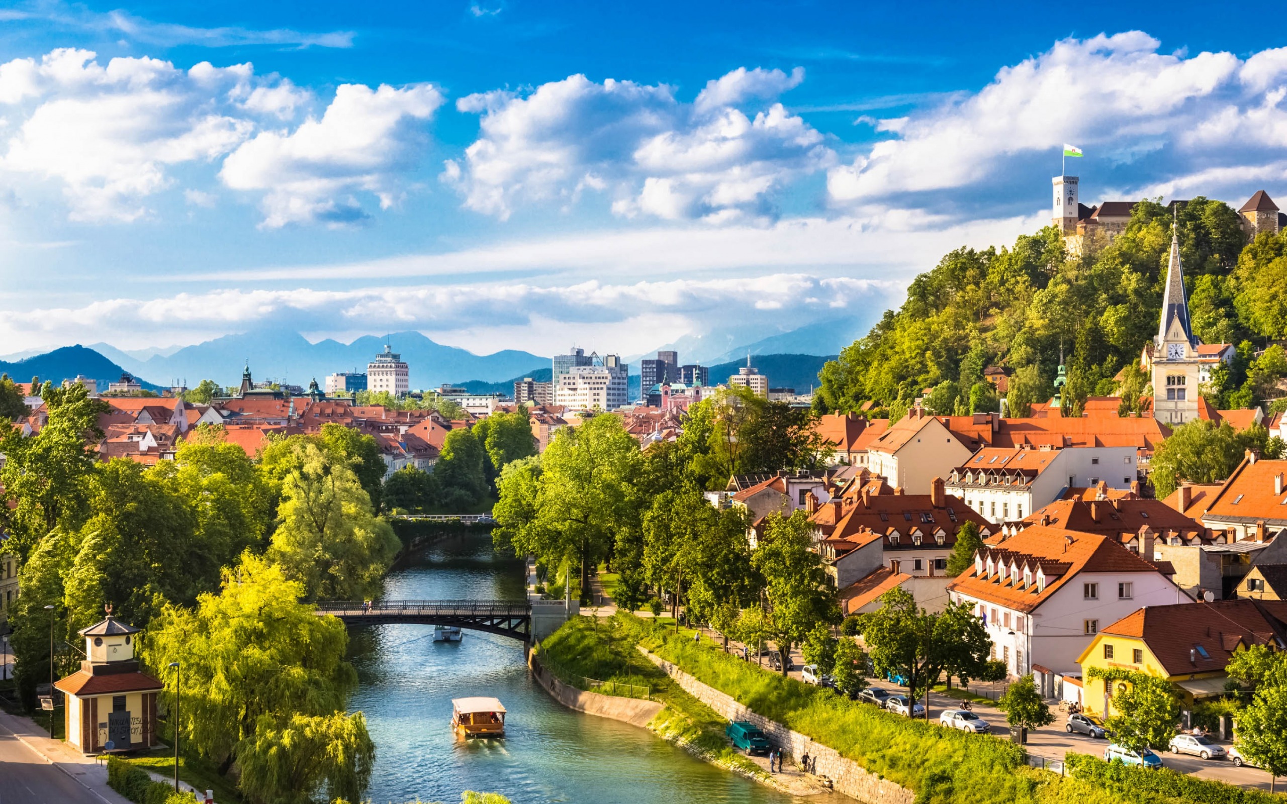 Download wallpaper Ljubljana, The capital of Slovenia, summer