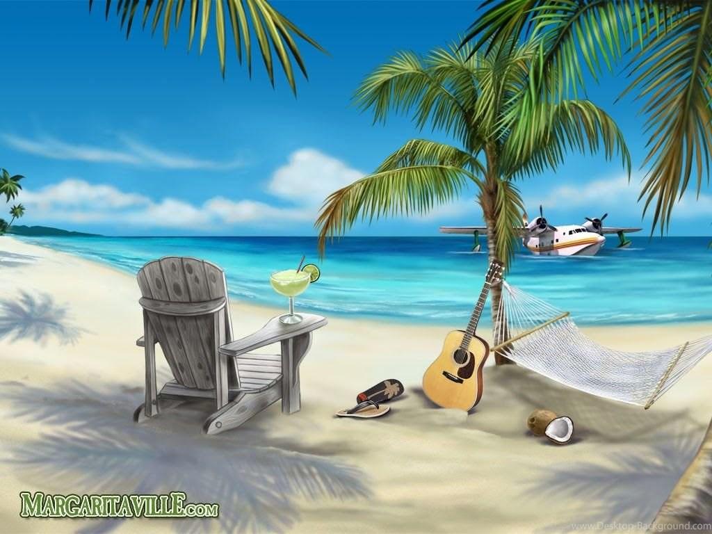 Margaritaville Beach Scene Picture Wallpaper (1024 X 768 ) HD