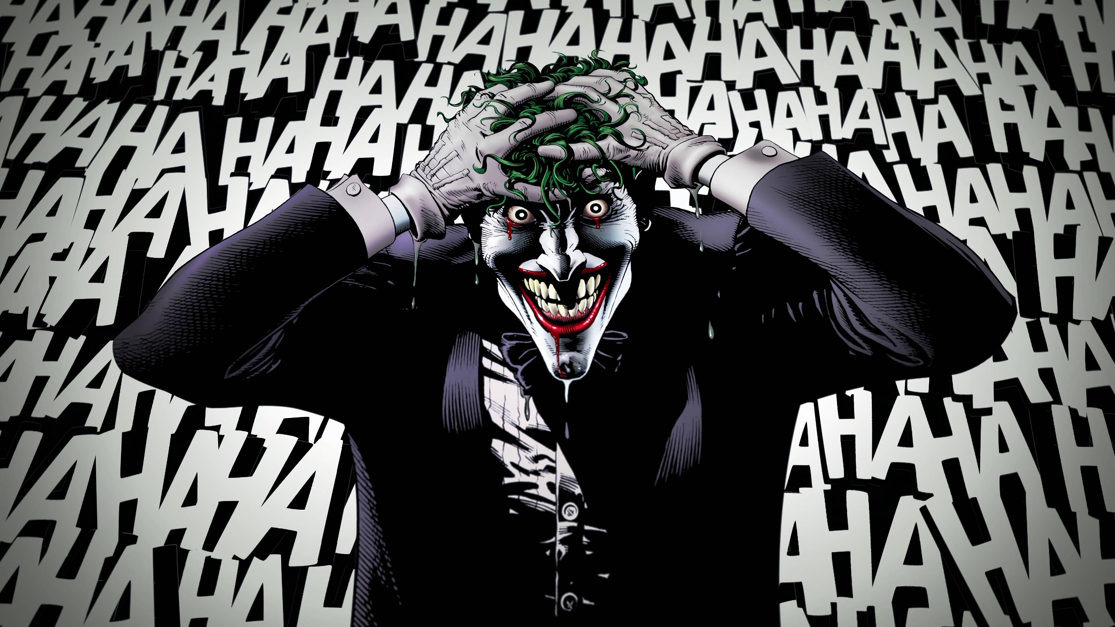 Joker Laughing DC Comics 4K