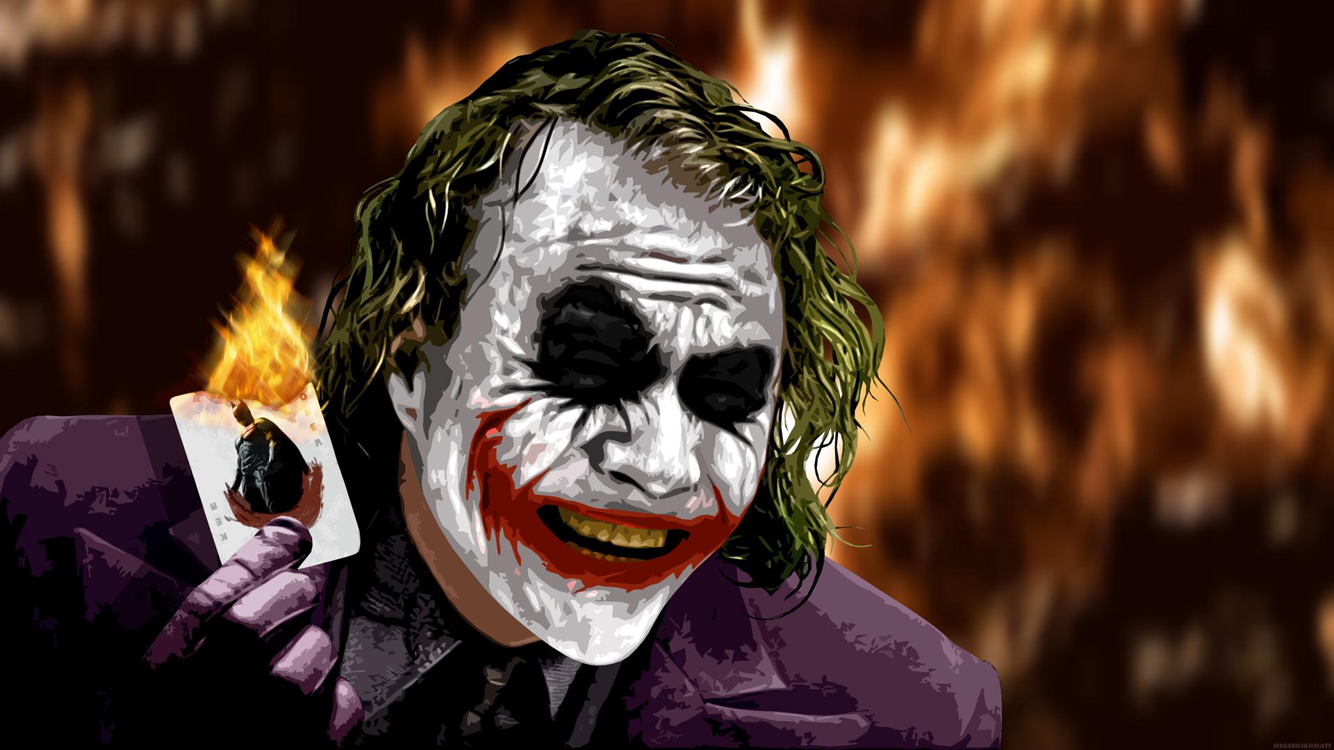 The Joker Burning & Laughing. The Jester's Corner