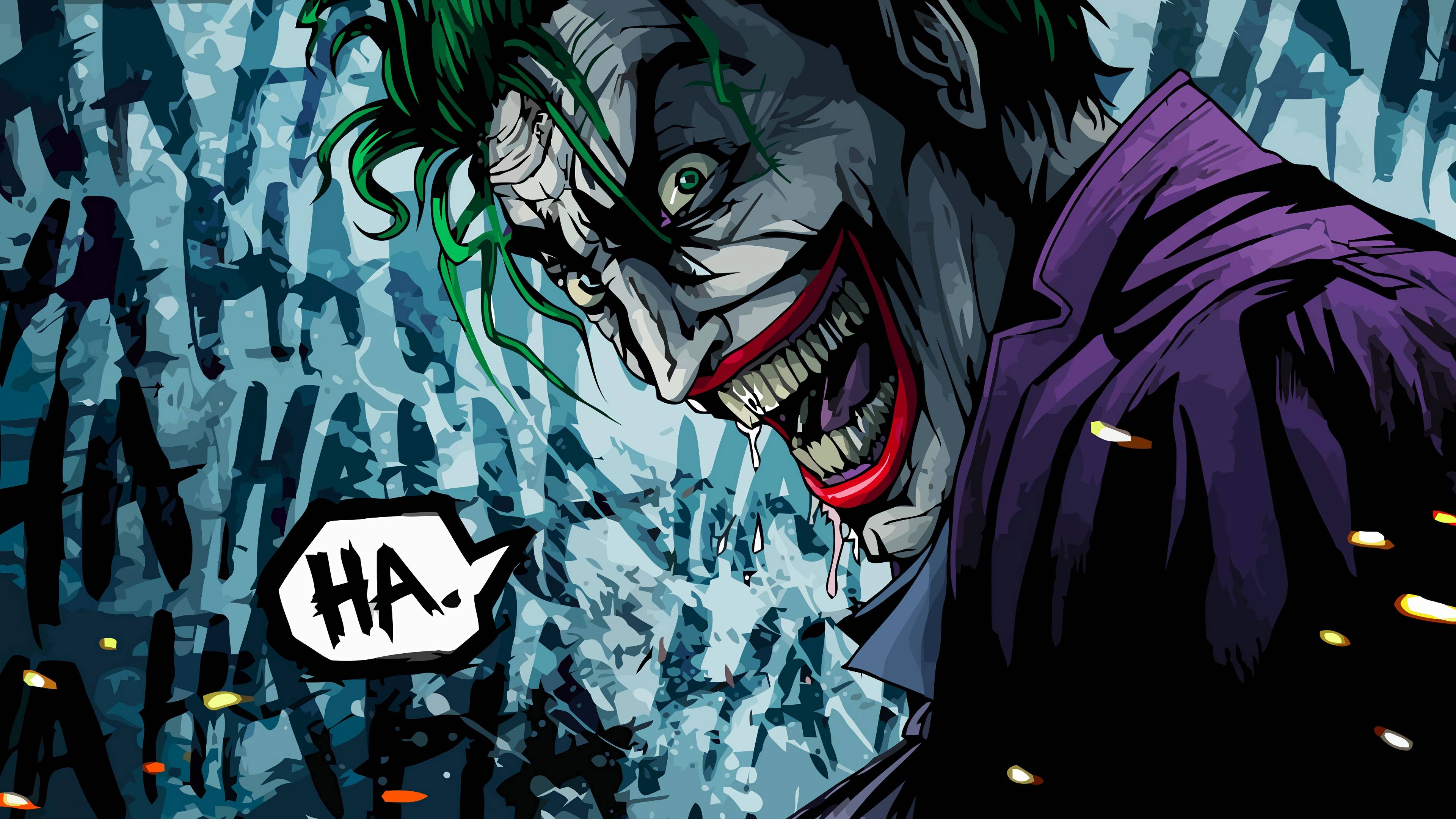 Joker Laughing DC Comics 4K