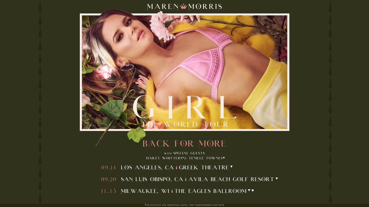 MAREN MORRIS on Twitter: additional dates added to the GIRL tour.