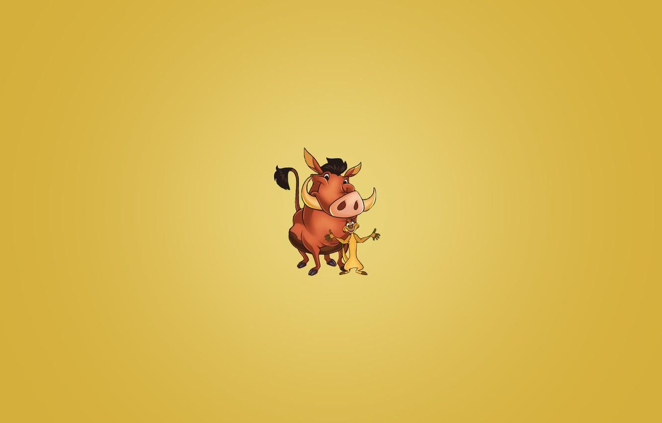 Wallpaper Timon, Pumbaa, Timon and Pumbaa image for desktop, section минимализм