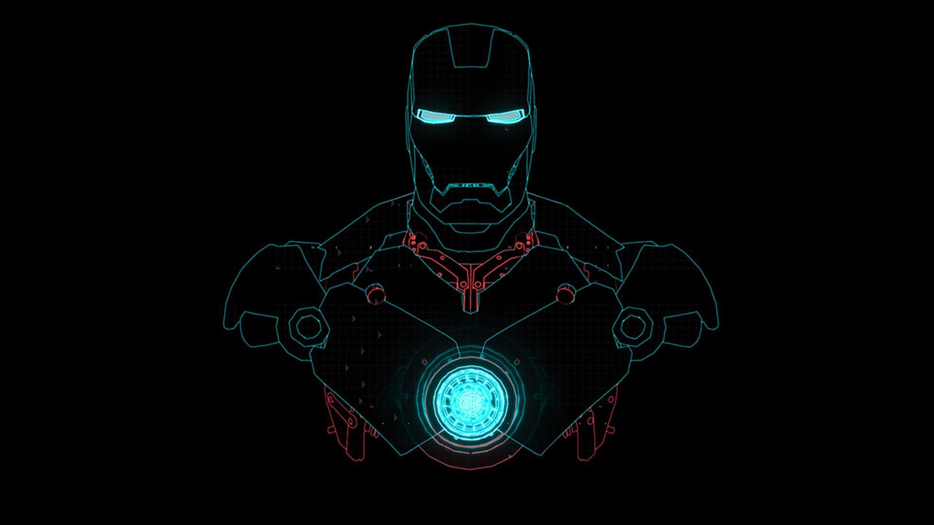 Iron Man, Colorful, Neon Wallpaper HD / Desktop and Mobile Background
