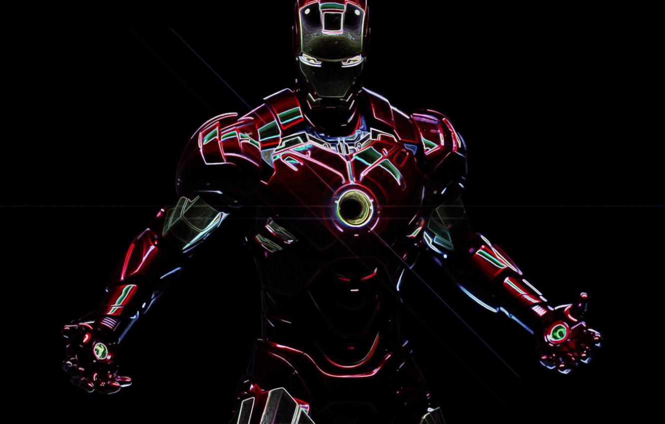 Wallpaper neon, iron man, marvel, Iron man image for desktop