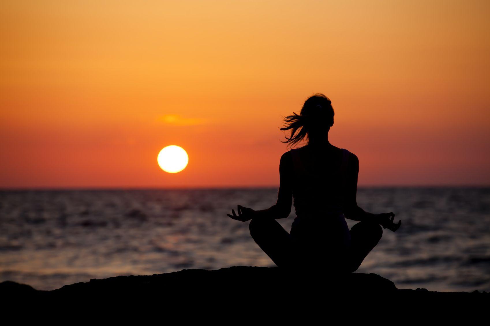 Sunset Meditation Wallpaper