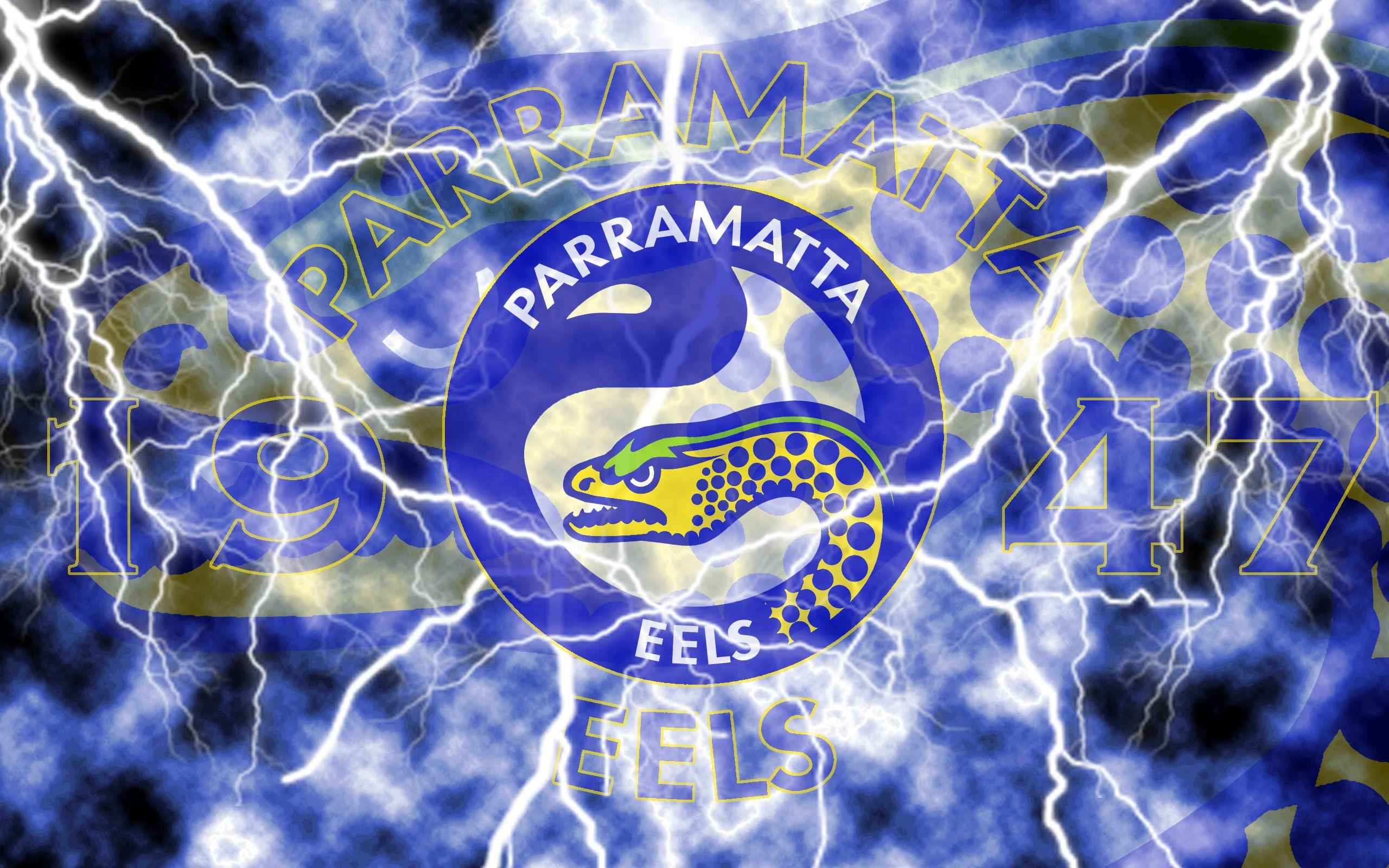 Parramatta Eels Lightning Wallpaper (Version 1)