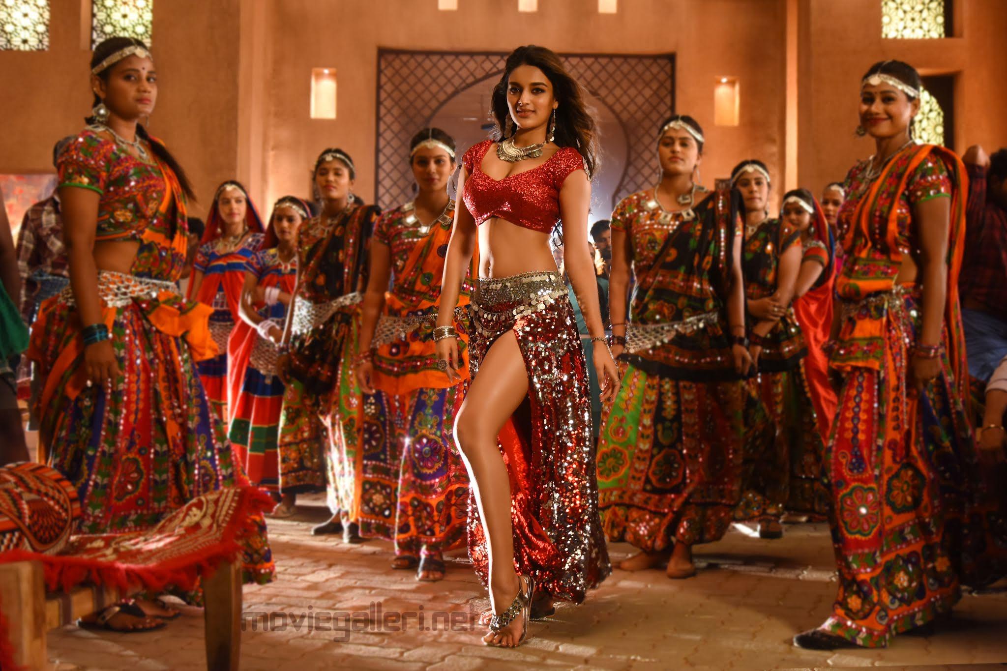 Actress Nidhhi Agerwal in iSmart Shankar Song. New Movie Posters