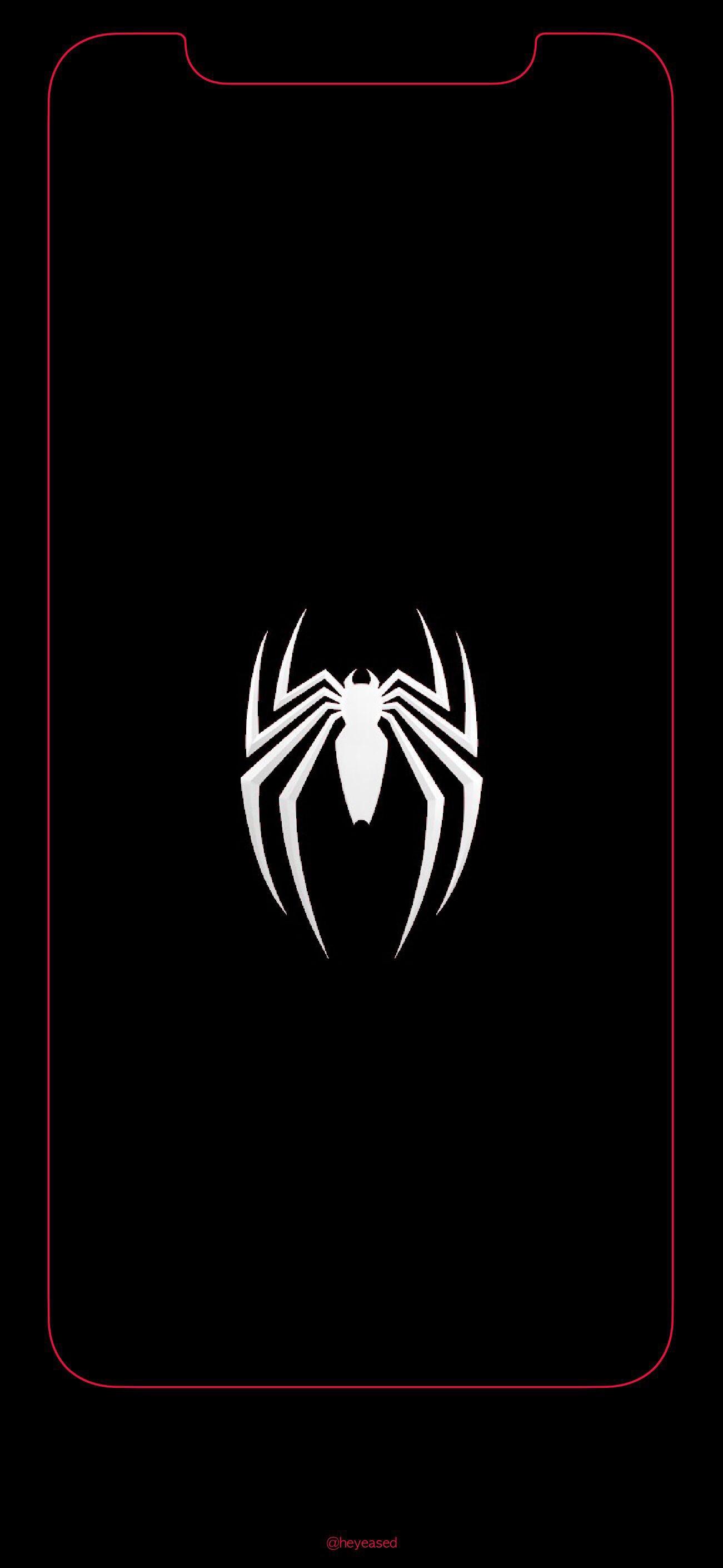 iPhone X Spiderman Logo Wallpaper