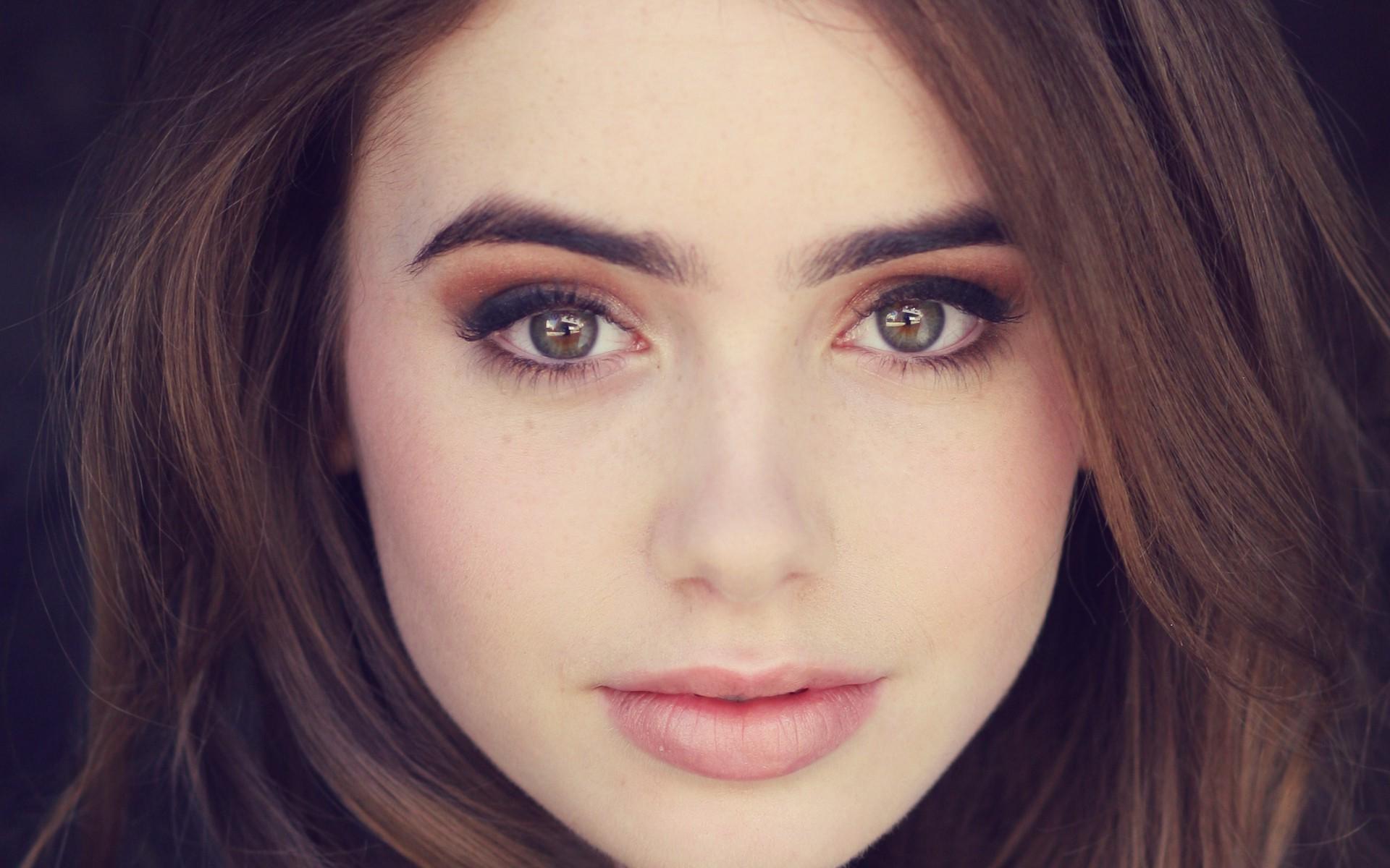 Lily Collins Eyebrows HD Wallpaper, Background Image