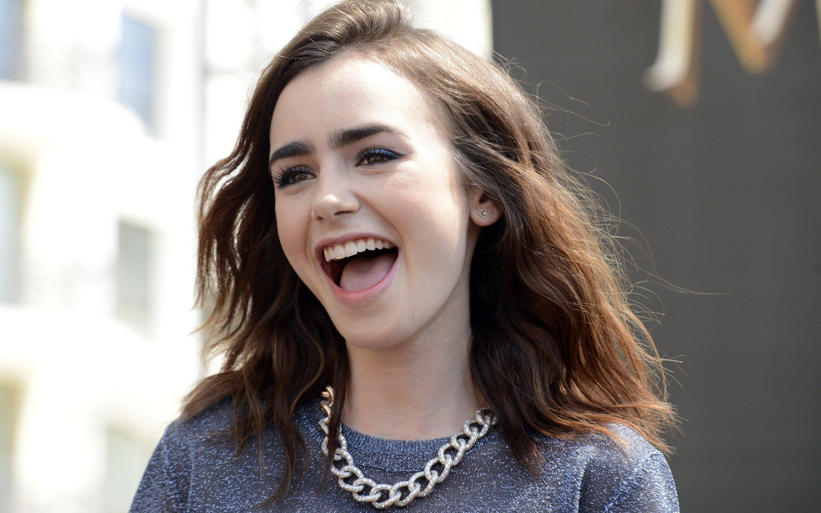Download wallpaper Lily Collins, beauty, girls, british actress