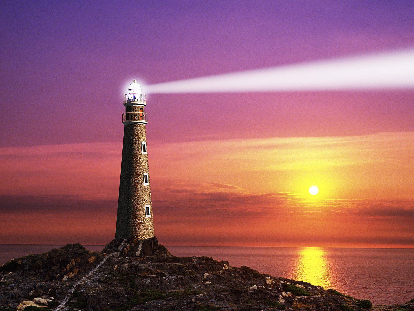 Lighthouse Sunset Wallpaper and Background Imagex1200