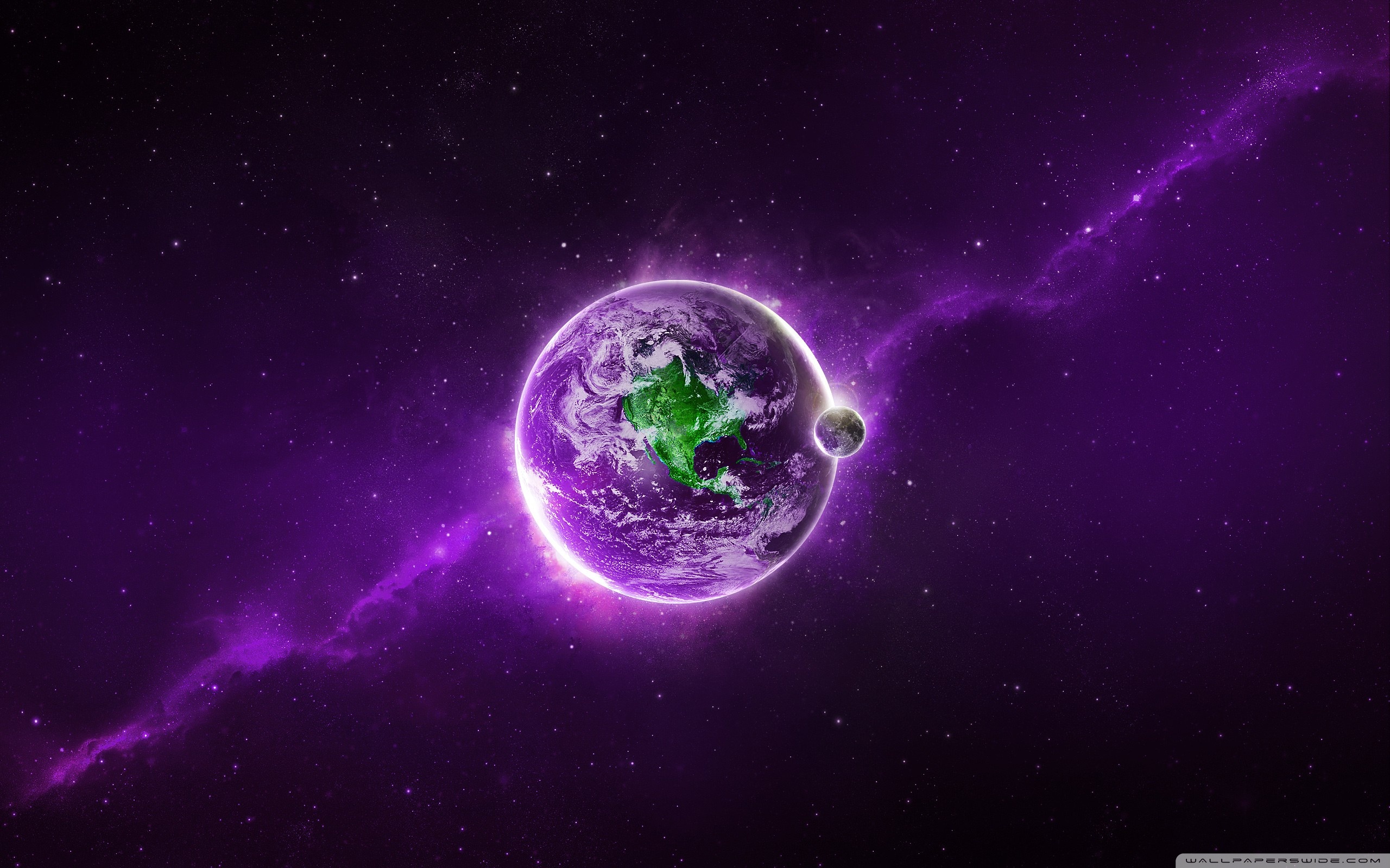 Abstract Purple Earth Ultra HD Desktop Background Wallpaper for 4K