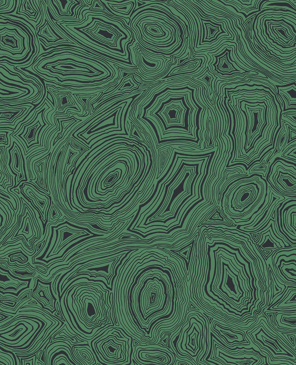 Malachite by Cole & Son / Black, Wallpaper Direct