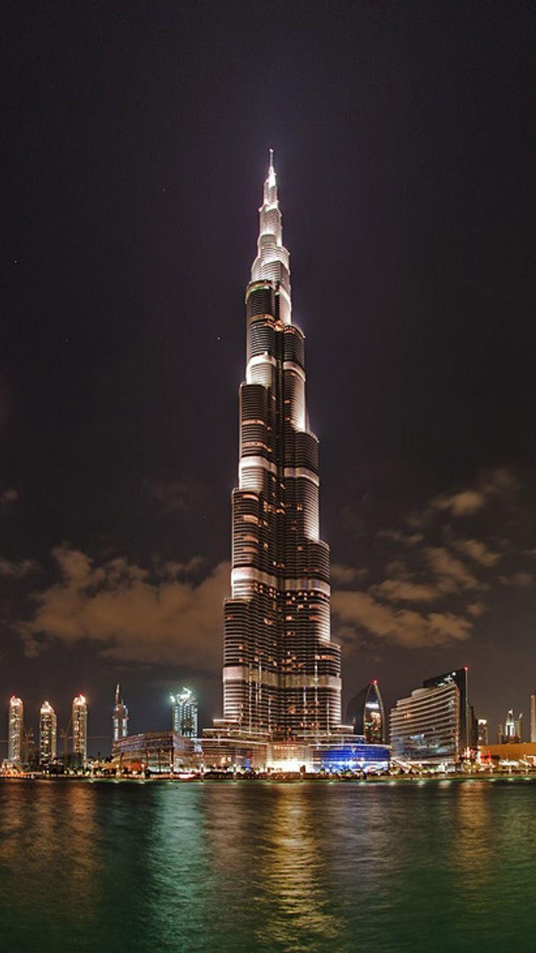 Burj Khalifa Tower At Night #iPhone #wallpaper. Burj