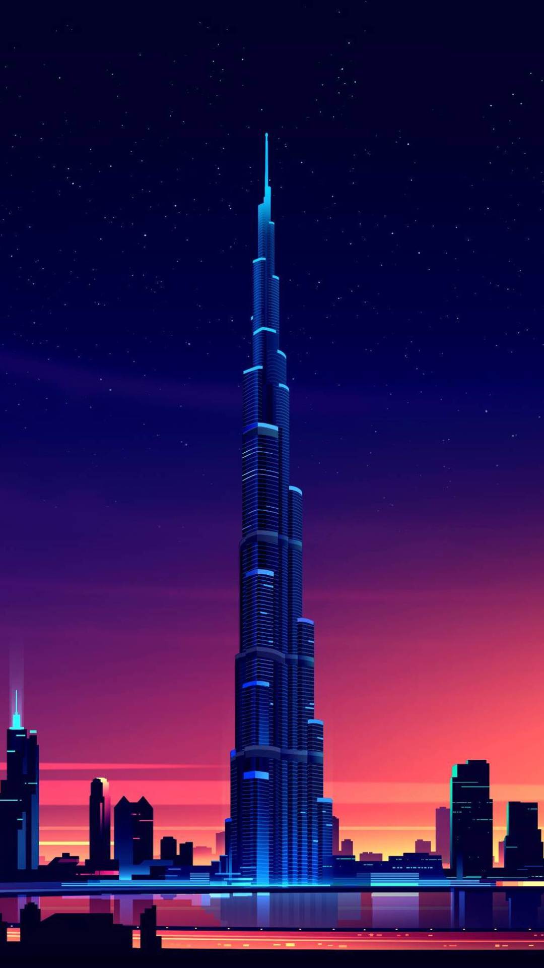 Dubai Burj Khalifa Minimalist iPhone 6s, 6 Plus, Pixel xl