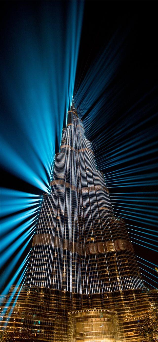 Burj Khalifa at night Dubai iPhone X Wallpaper Download. iPhone
