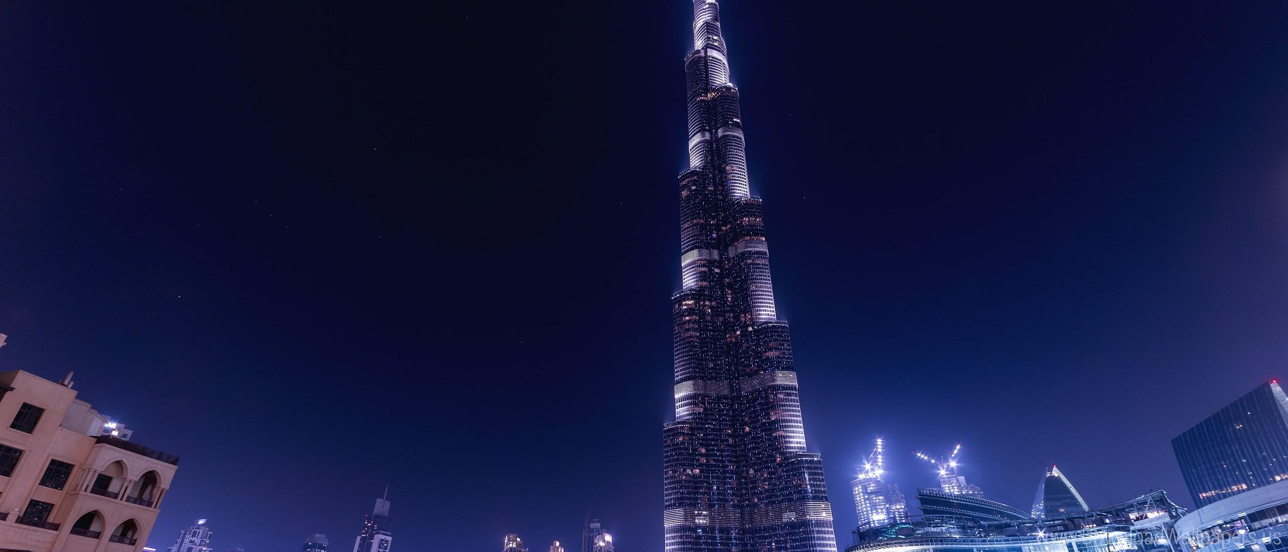 Download Wide 21:9 2520x1080, Dubai, Khalifa Wallpaper