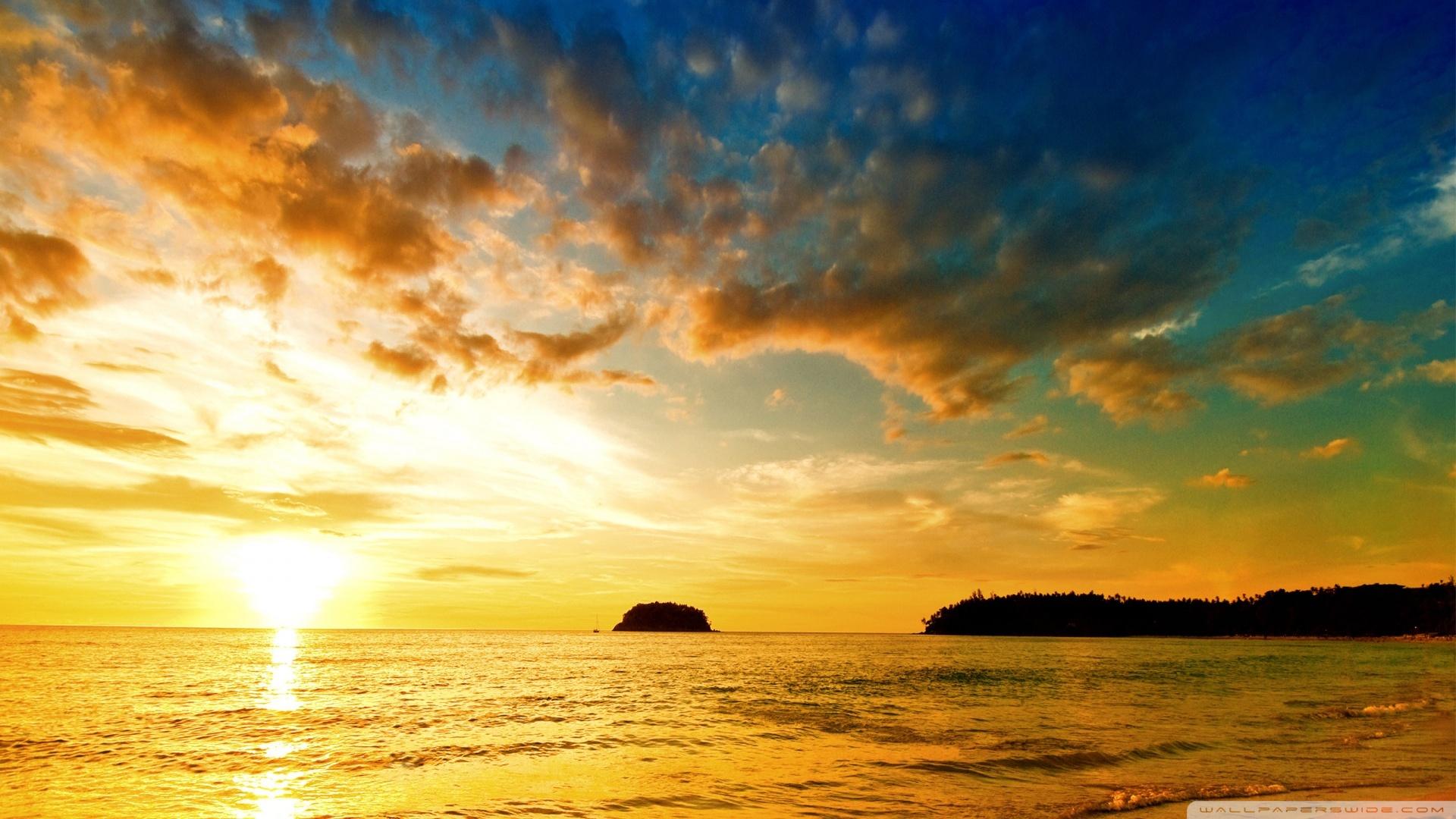 Sunset Sea Beach ❤ 4K HD Desktop Wallpaper for 4K Ultra HD TV