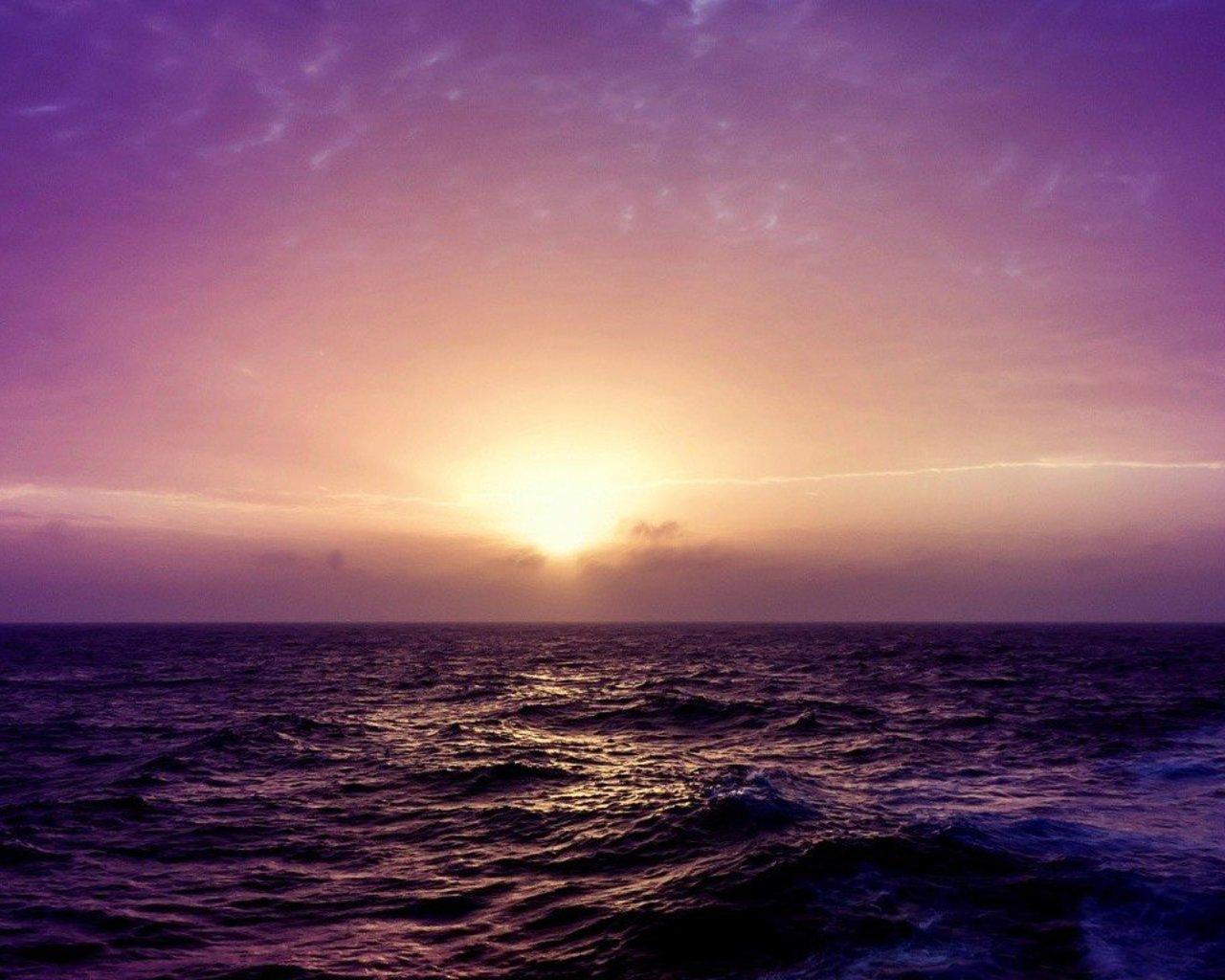 Pink Sunset Sea 1280x1024 Resolution HD 4k Wallpaper