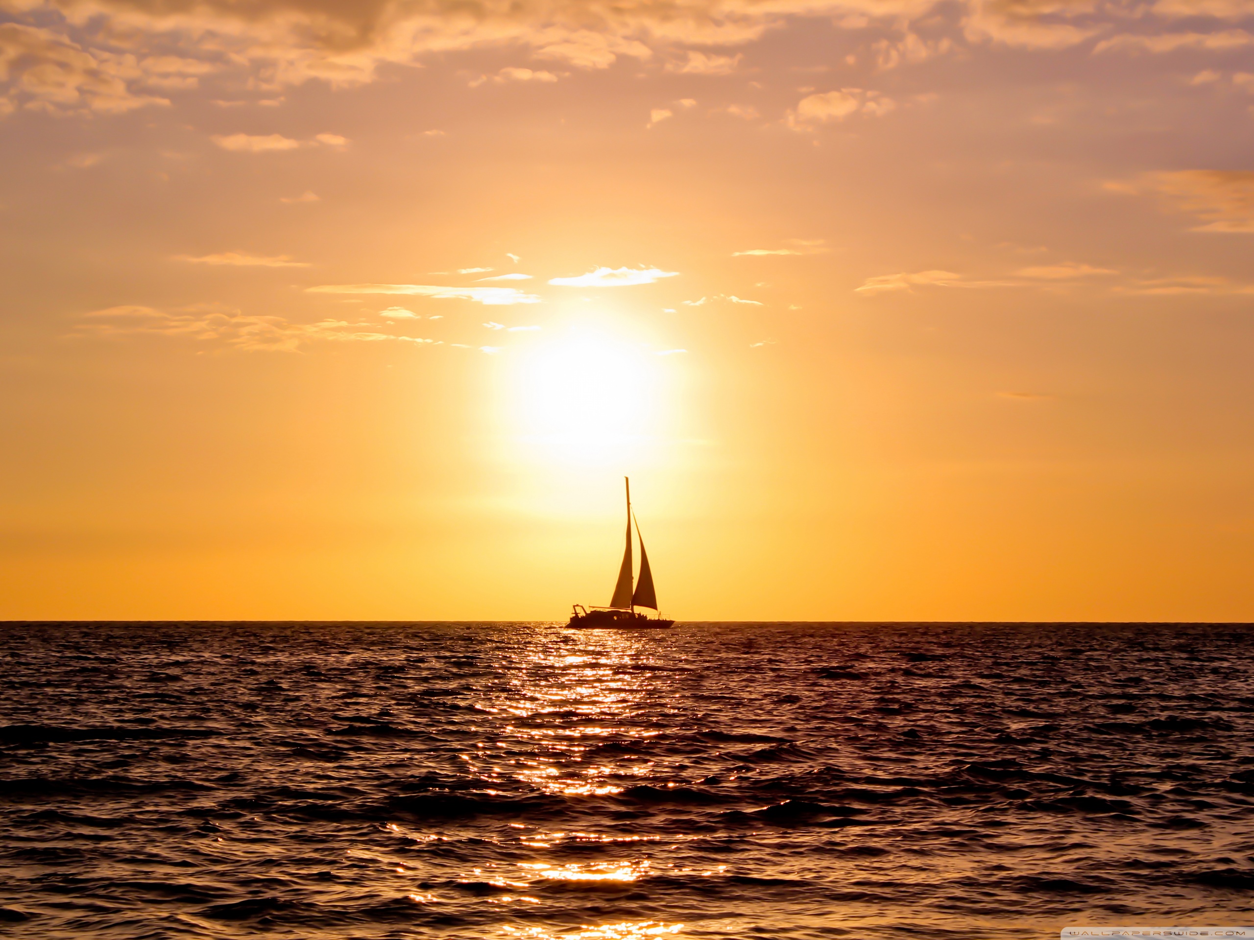 Sunset at sea wallpaper. Sunset at sea