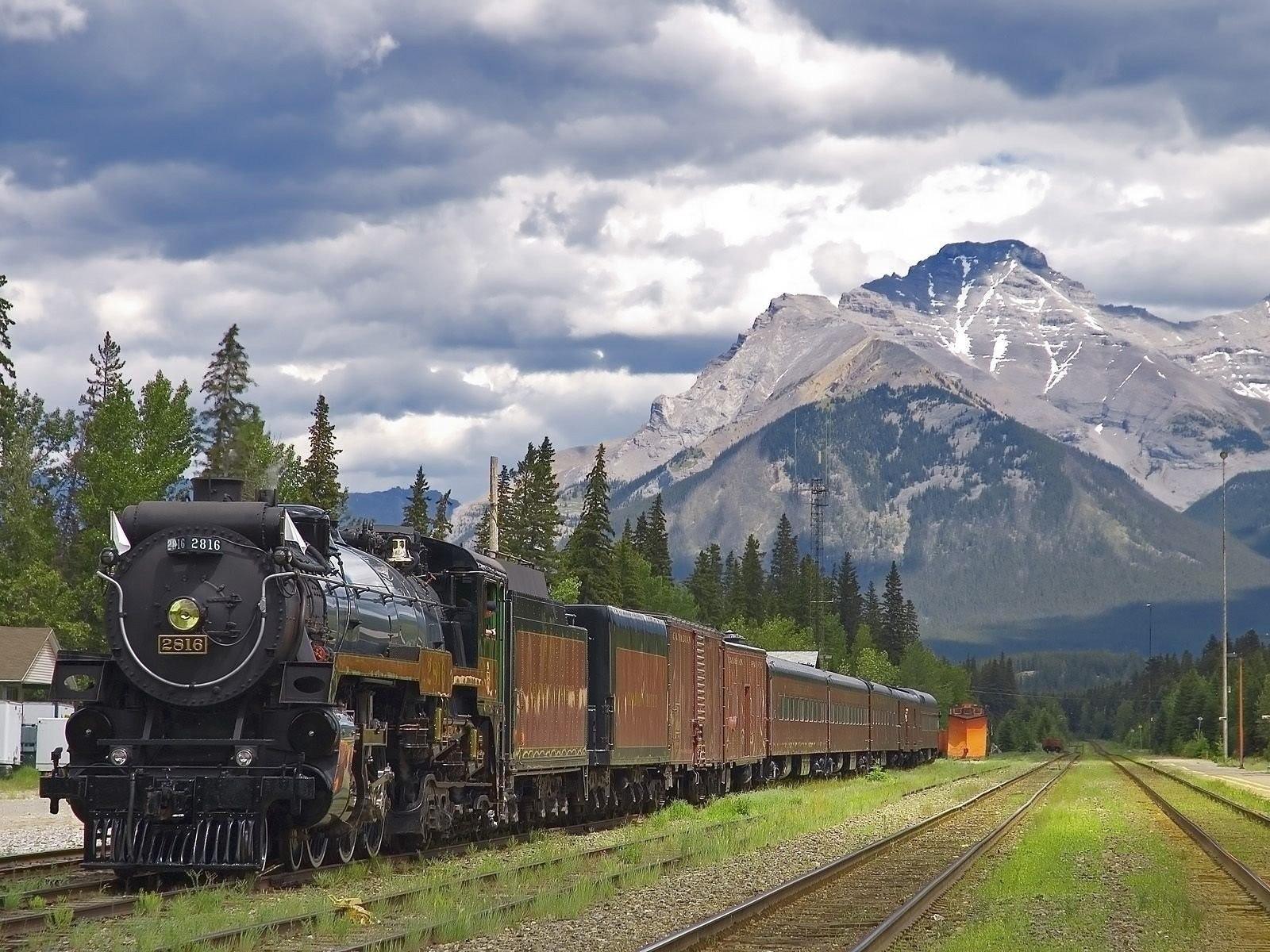 Mother Nature, Train, Mountains, Locomotive, Park, HD Landscape