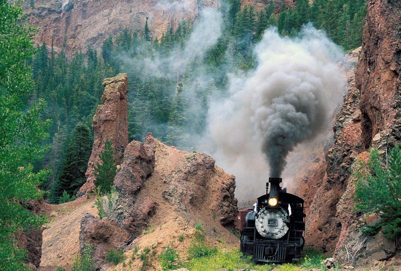 Trains Tag wallpaper: Nature Trains Train Old Mountain Wallpaper