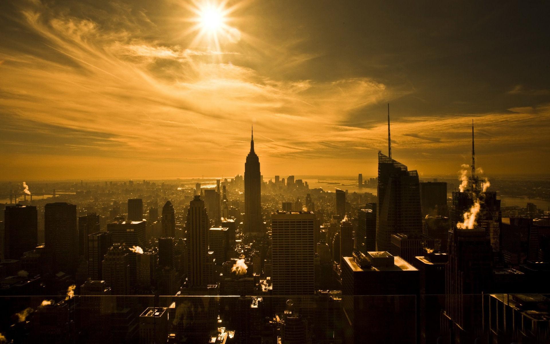 Empire State Building at Sunset HD Wallpaper, Background Image