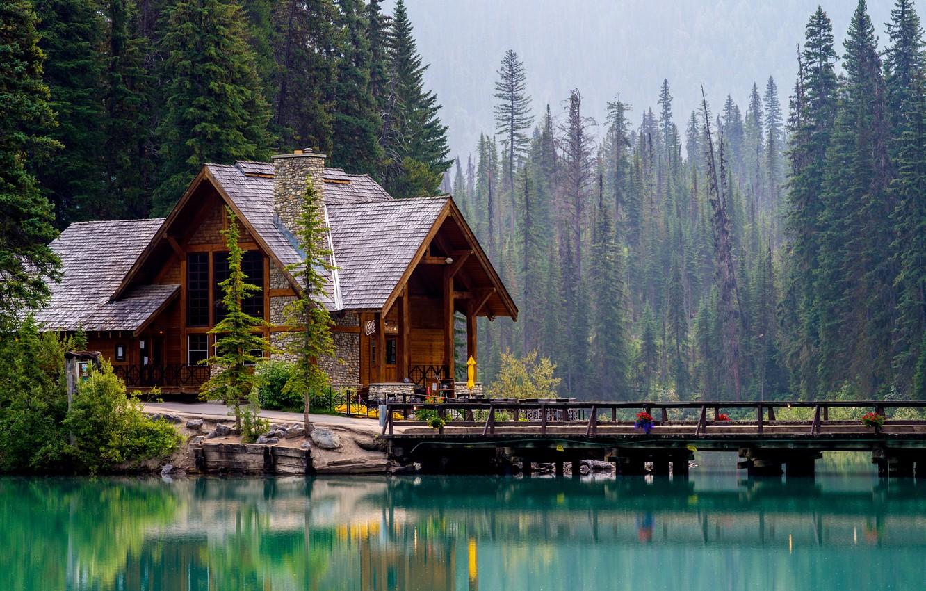 Mountain Lake Cottage 4K Ultra HD  HD Wallpaper  Wallpapersnet