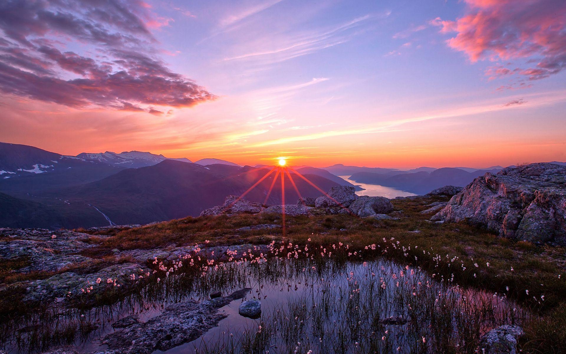 Image for Landscape Sunset Mountain Free Wallpaper