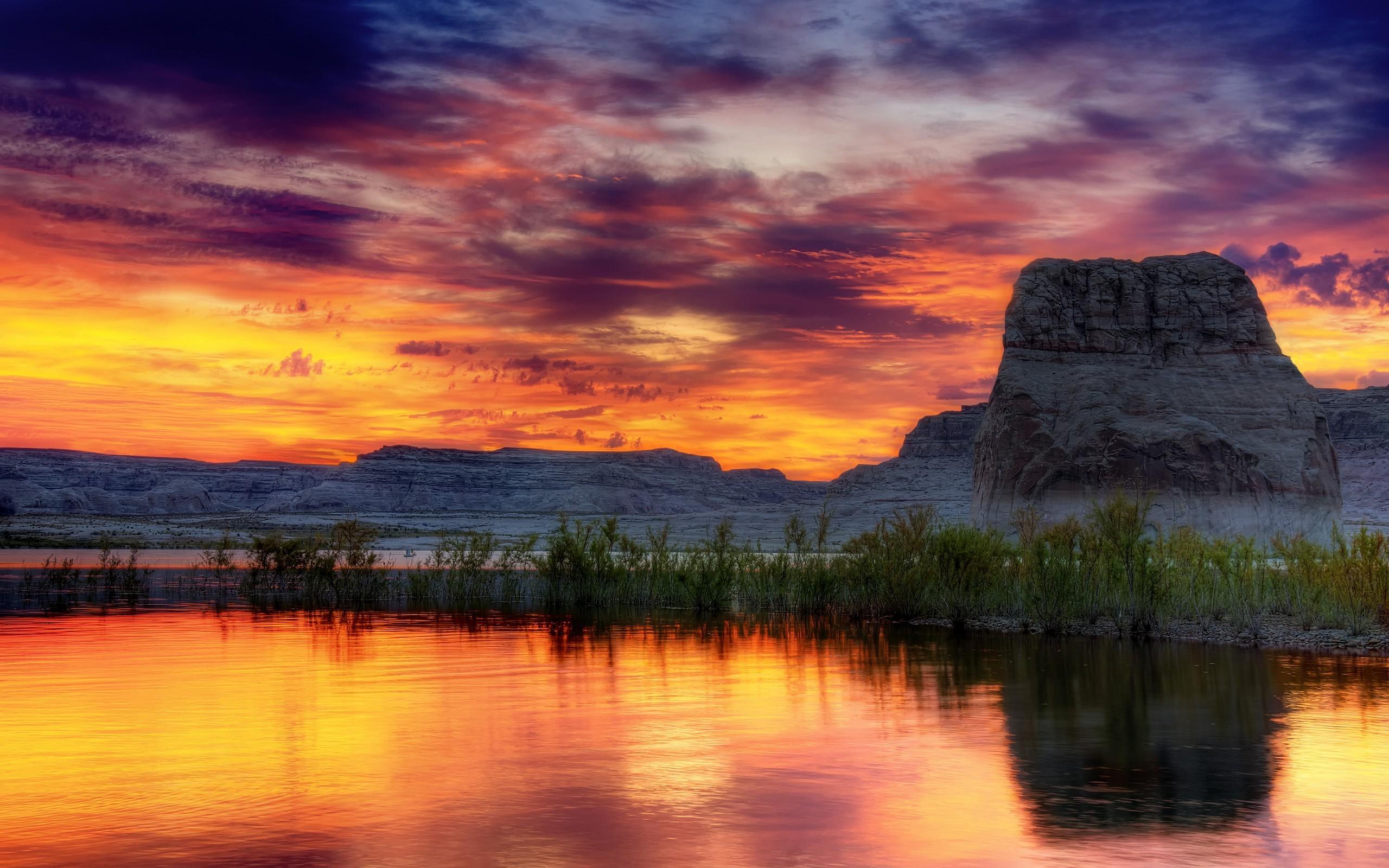 Landscape, Mountain, Sunset Wallpaper HD / Desktop