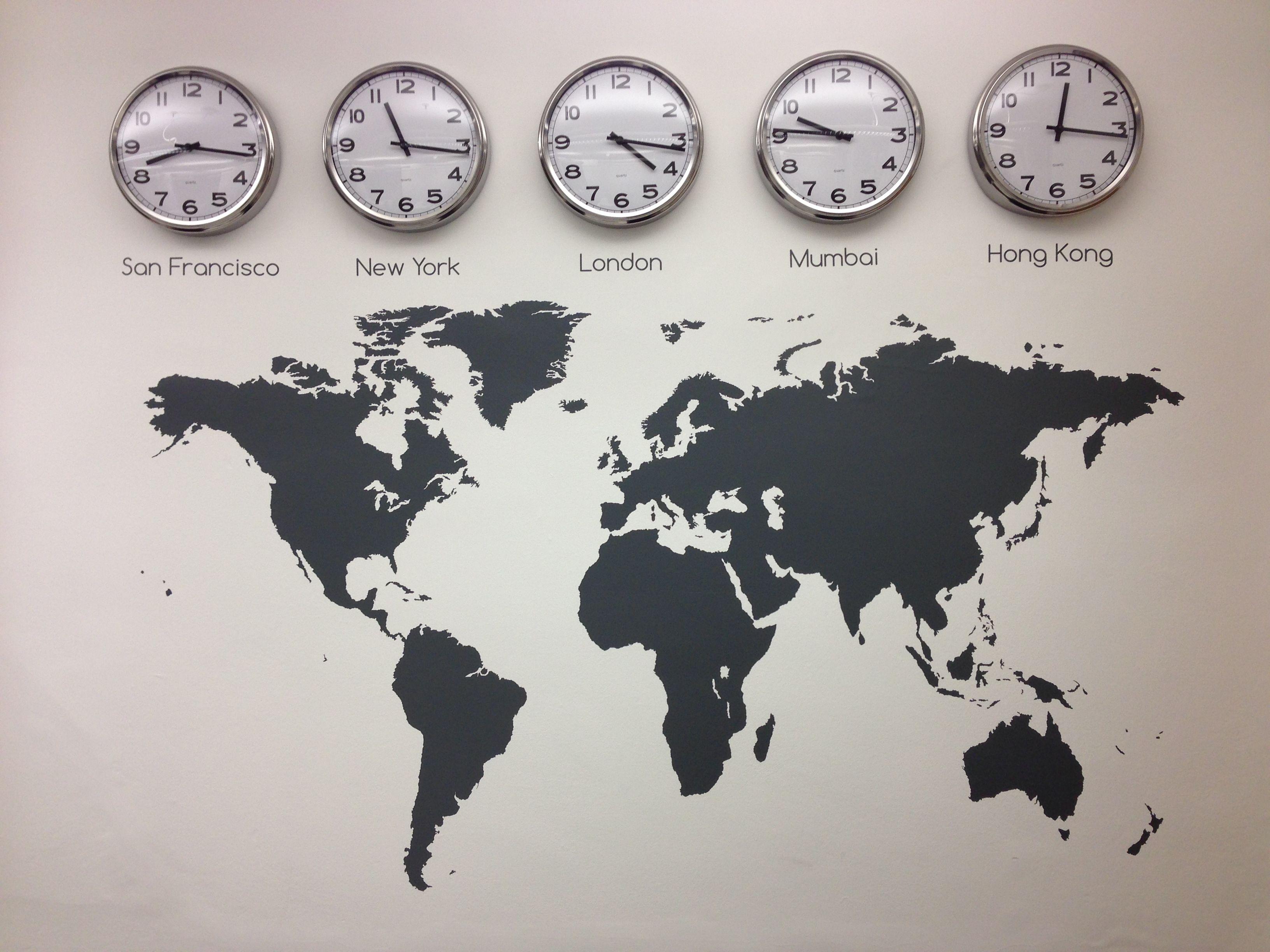 World Map Vinyl Wall Sticker In 2019. Globes Maps. Office Walls