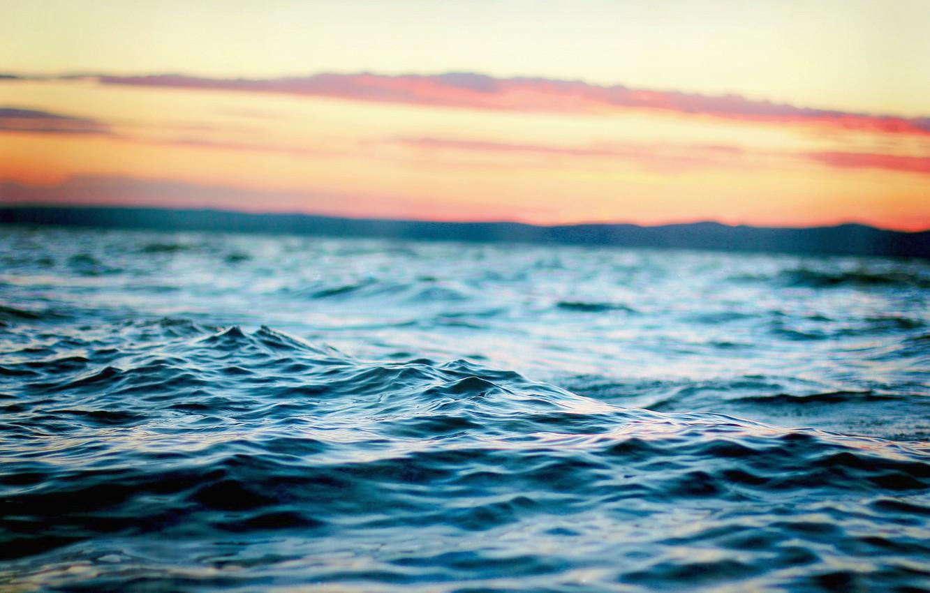 Wallpaper sea, wave, the sky, water, clouds, sunset, nature, river