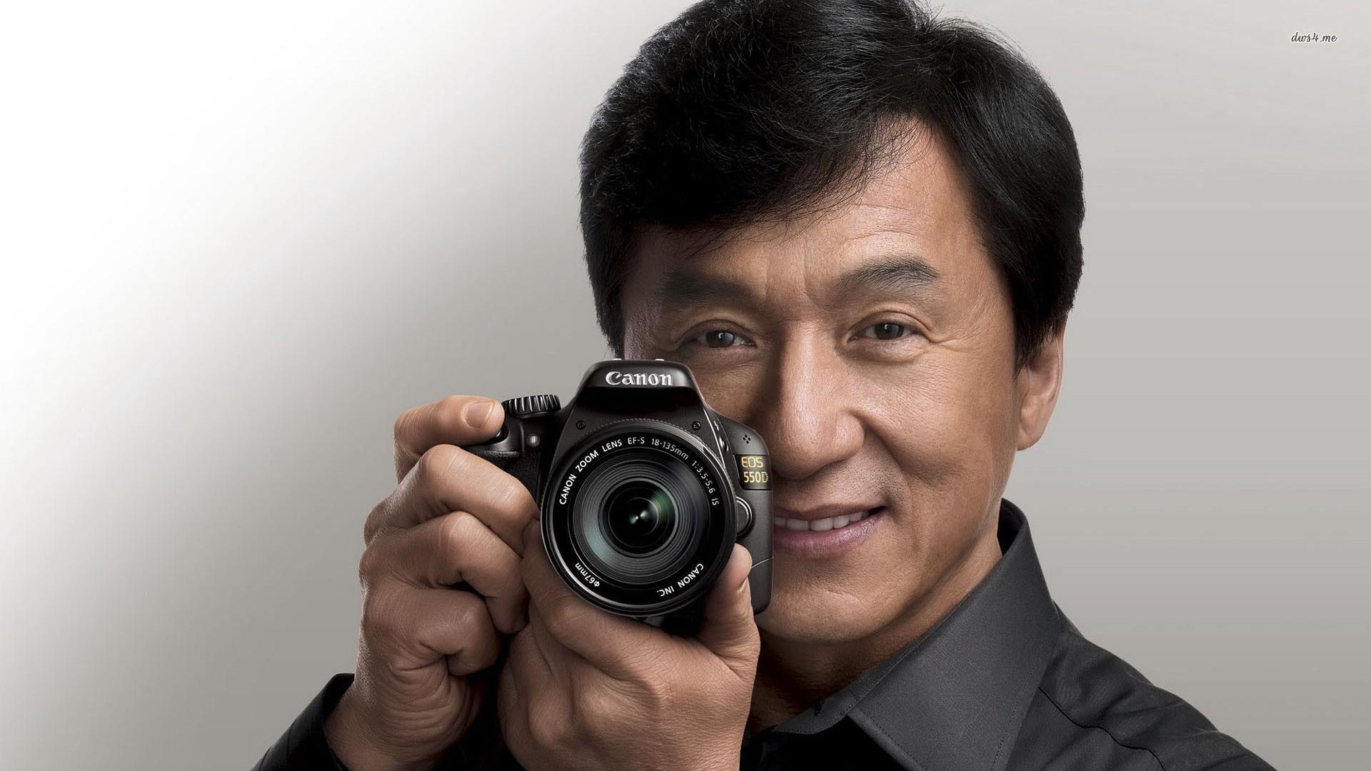 Jackie Chan taking a picture wallpaper Celebrity wallpaper