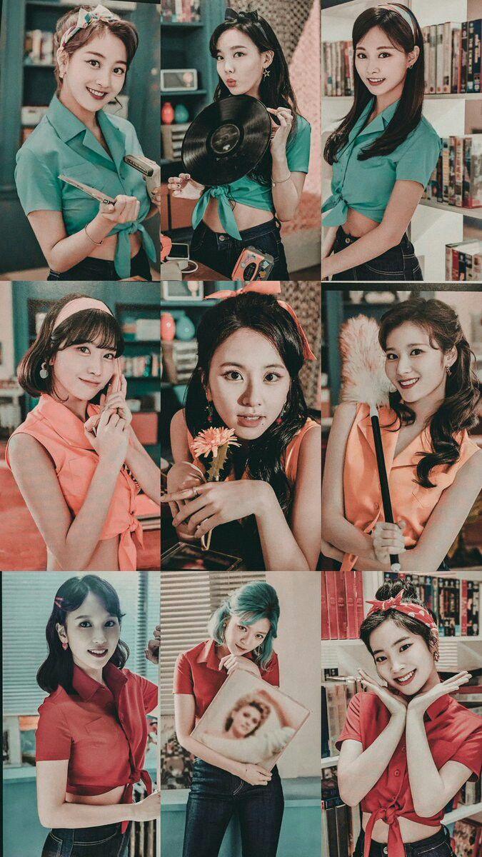 Twice kpop wallpaper Lockscreen Sana Chaeyoung Momo Tzuyu Nayeon