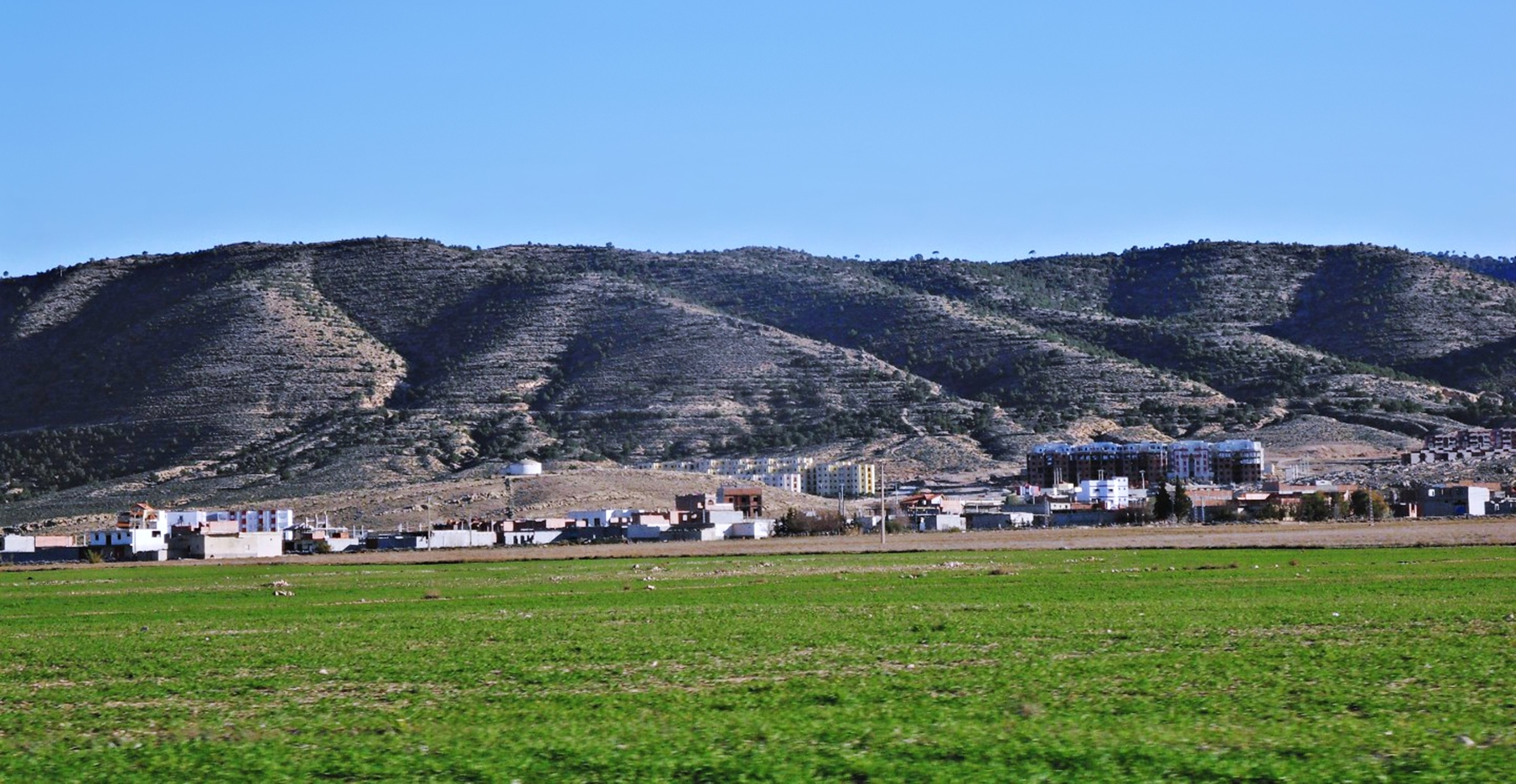 Town, Houses, Mountains, Algeria, Snow Countryside, Amazigh, Stock