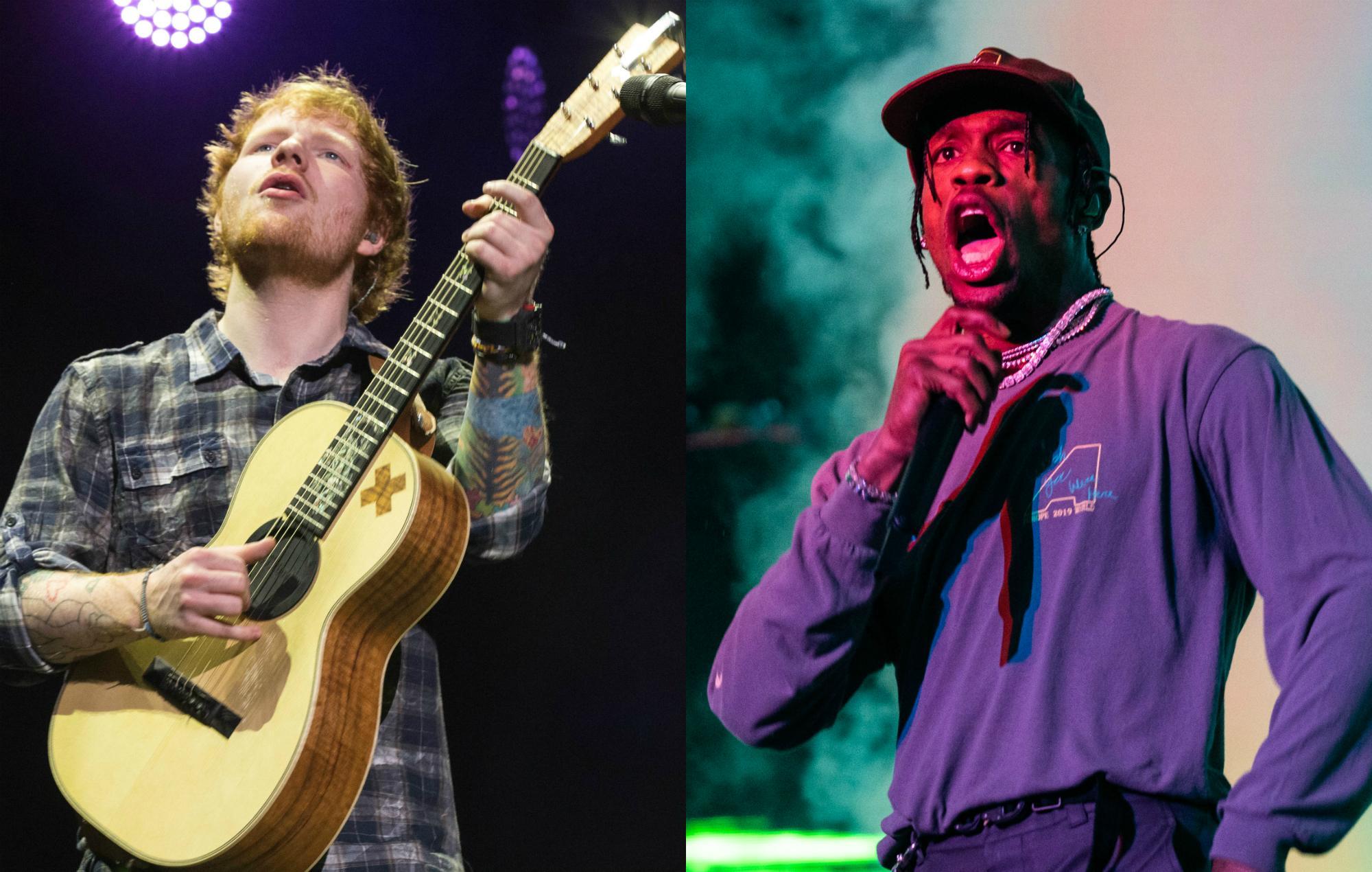 Watch Ed Sheeran join Travis Scott in London to perform 'Antisocial'
