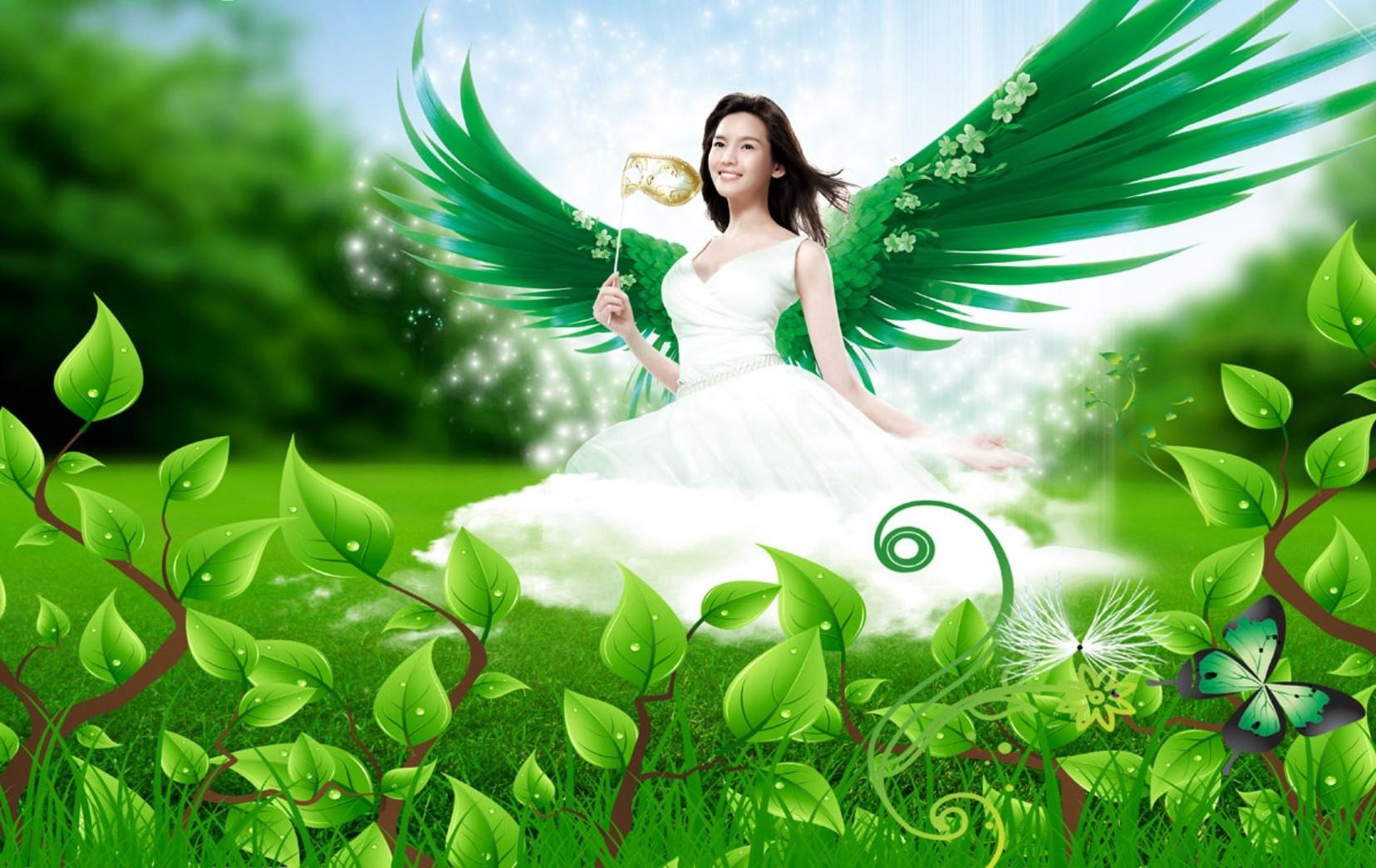 Green Angel Download HD Wallpaper and Free Image