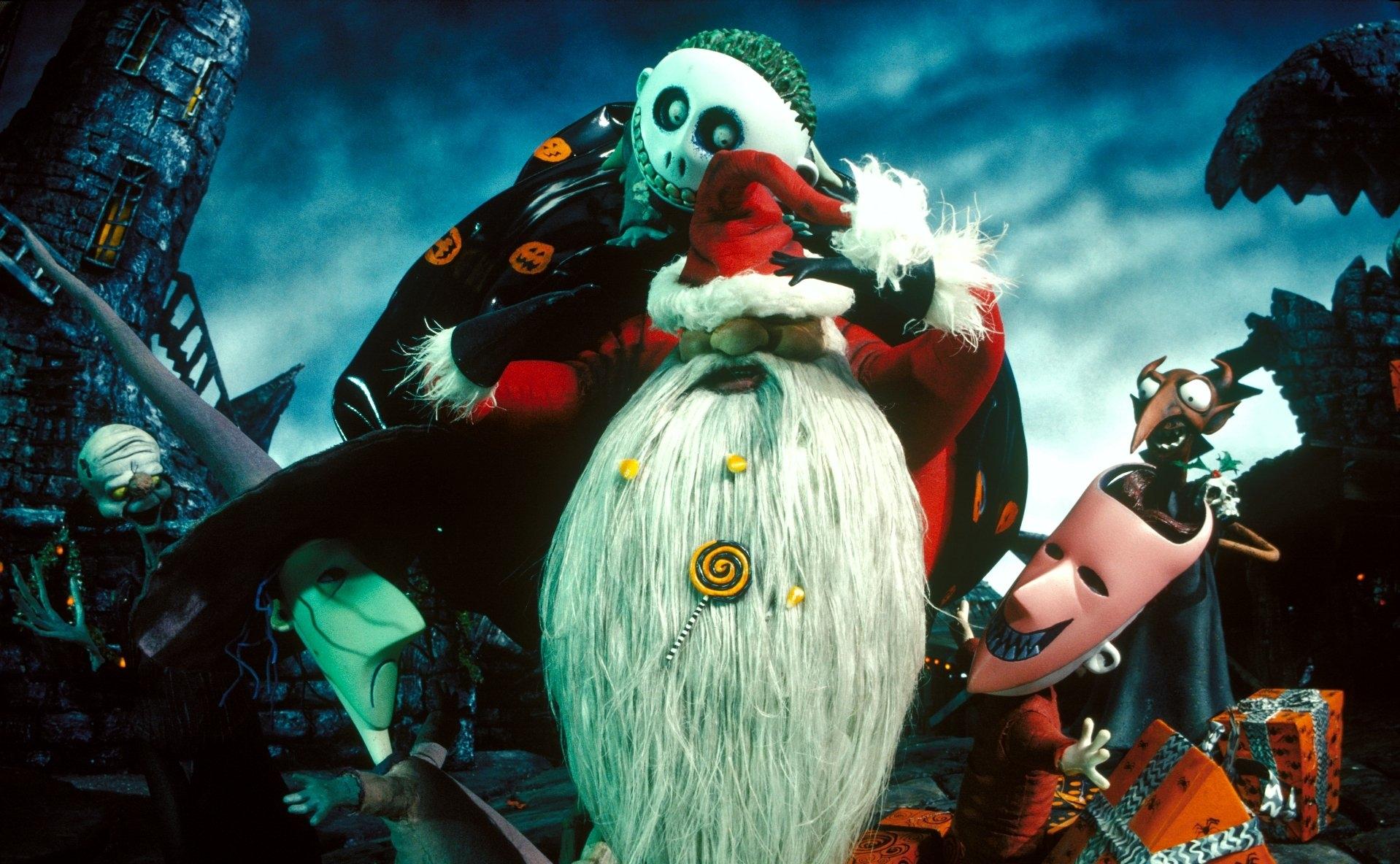 Santa Claus in Halloween Town Before Christmas Wallpaper