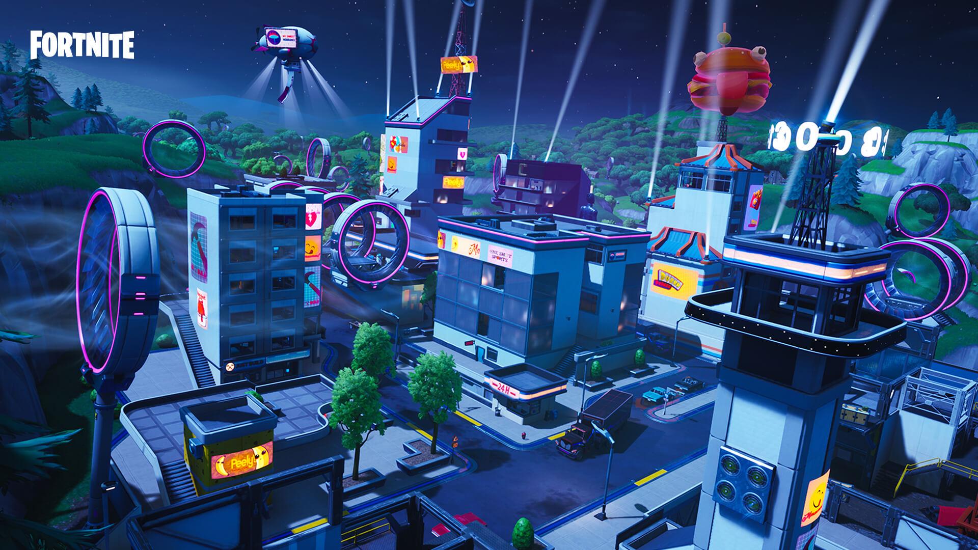 Fortnite season 9 adds wind tunnels and a rebuilt Tilted Towers