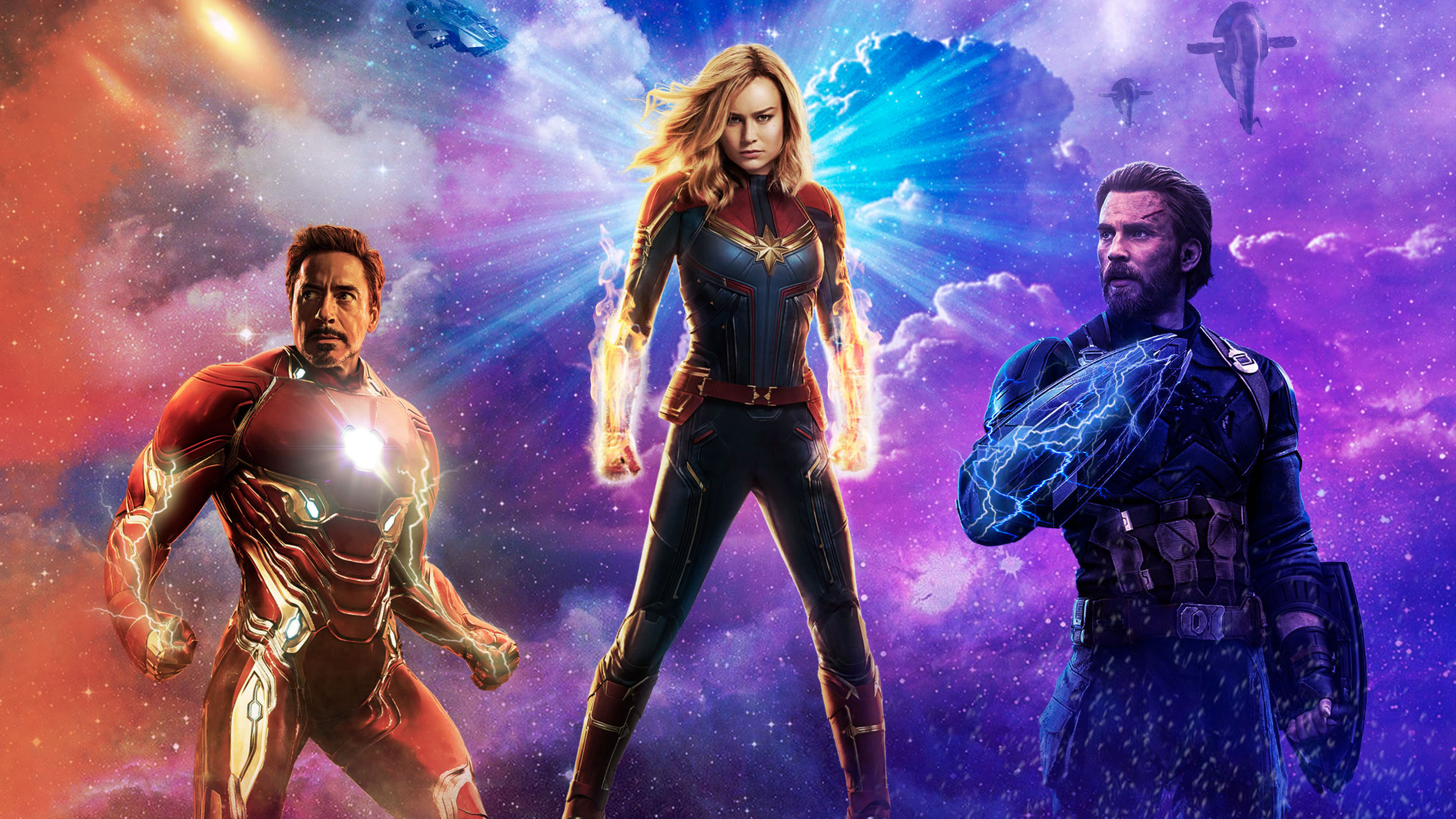 Iron Man Captain Marvel Captain America, HD Superheroes, 4k
